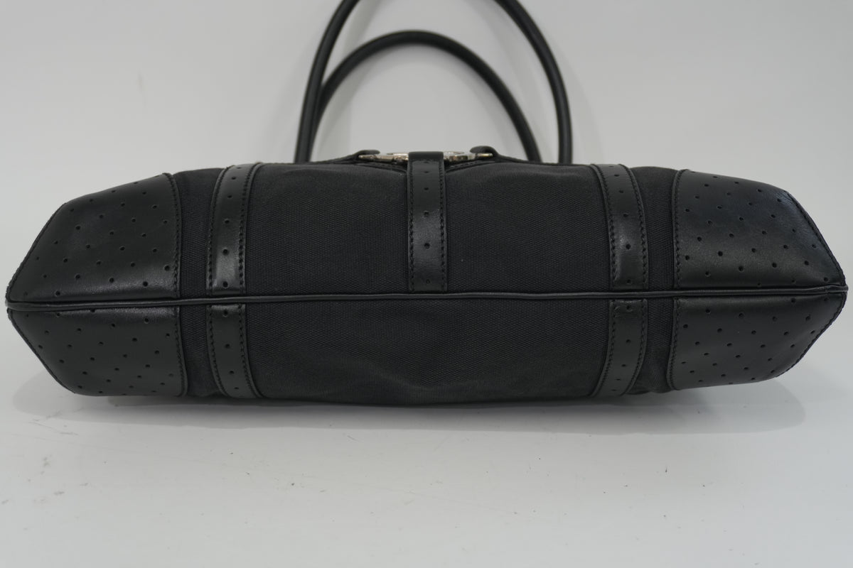 Pre-owned Gucci Interlocking G Reins Shoulder Bag Black