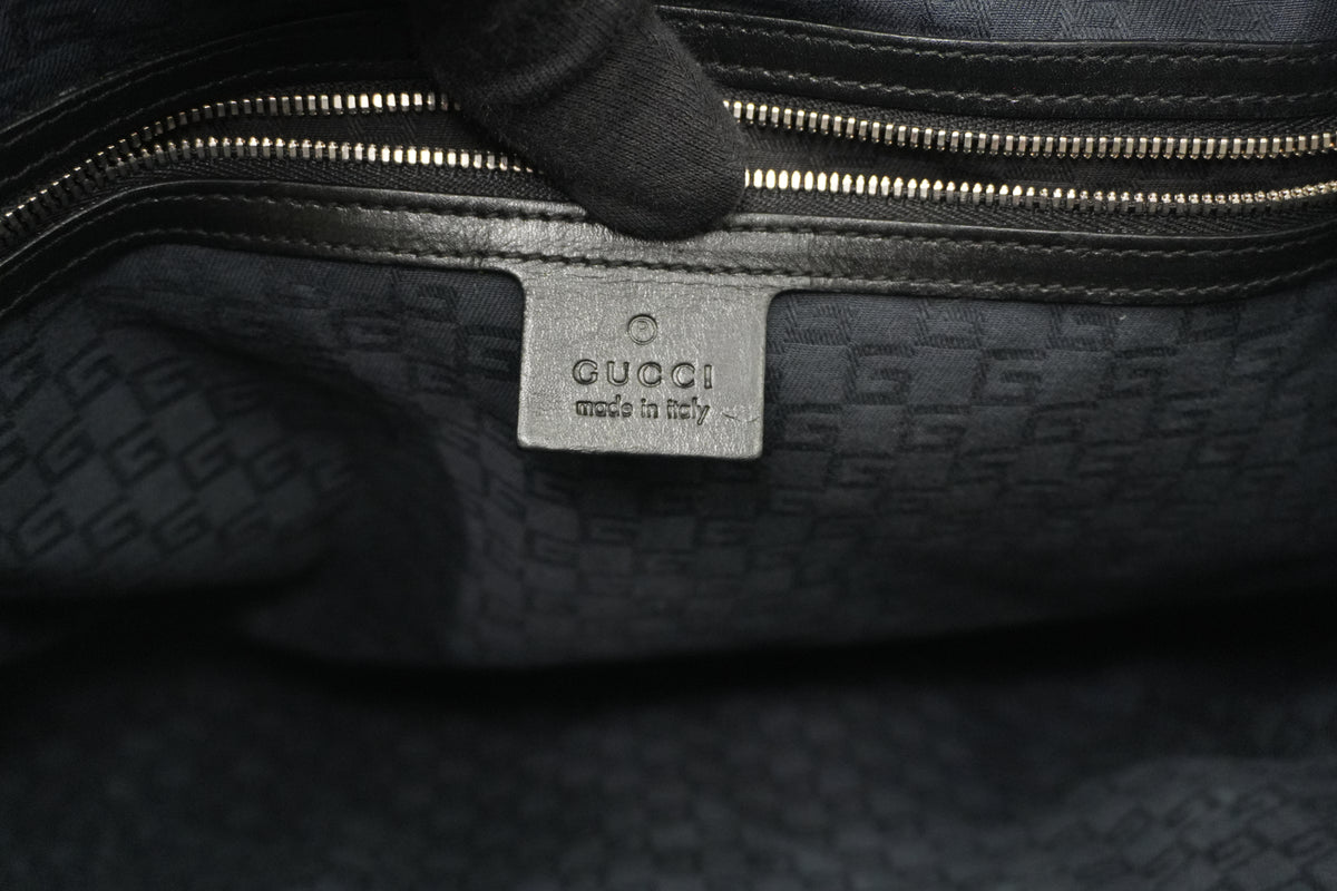 Pre-owned Gucci Interlocking G Reins Shoulder Bag Black