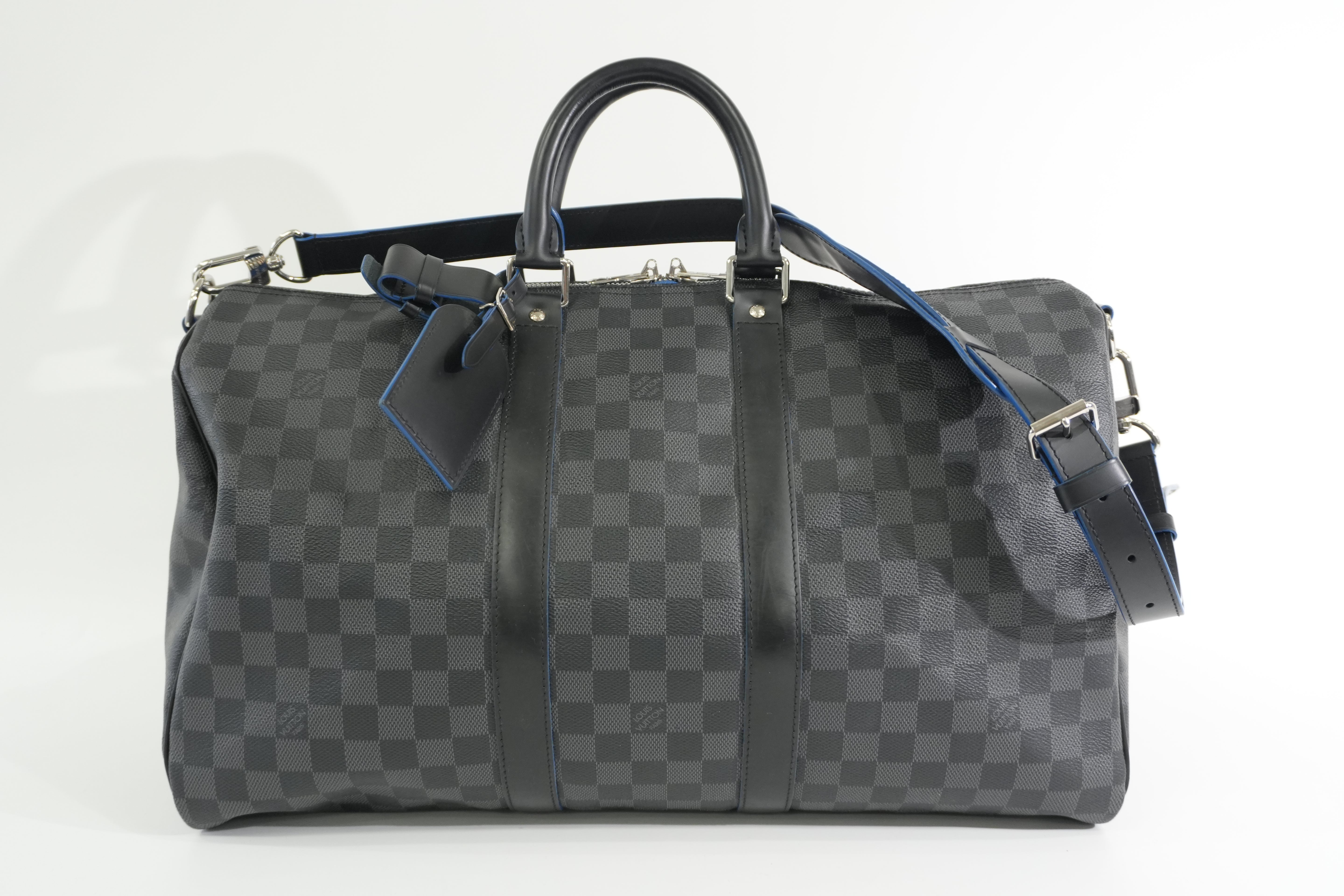 Pre-owned Louis Vuitton Damier Graphite Keepall Bandouliere 45