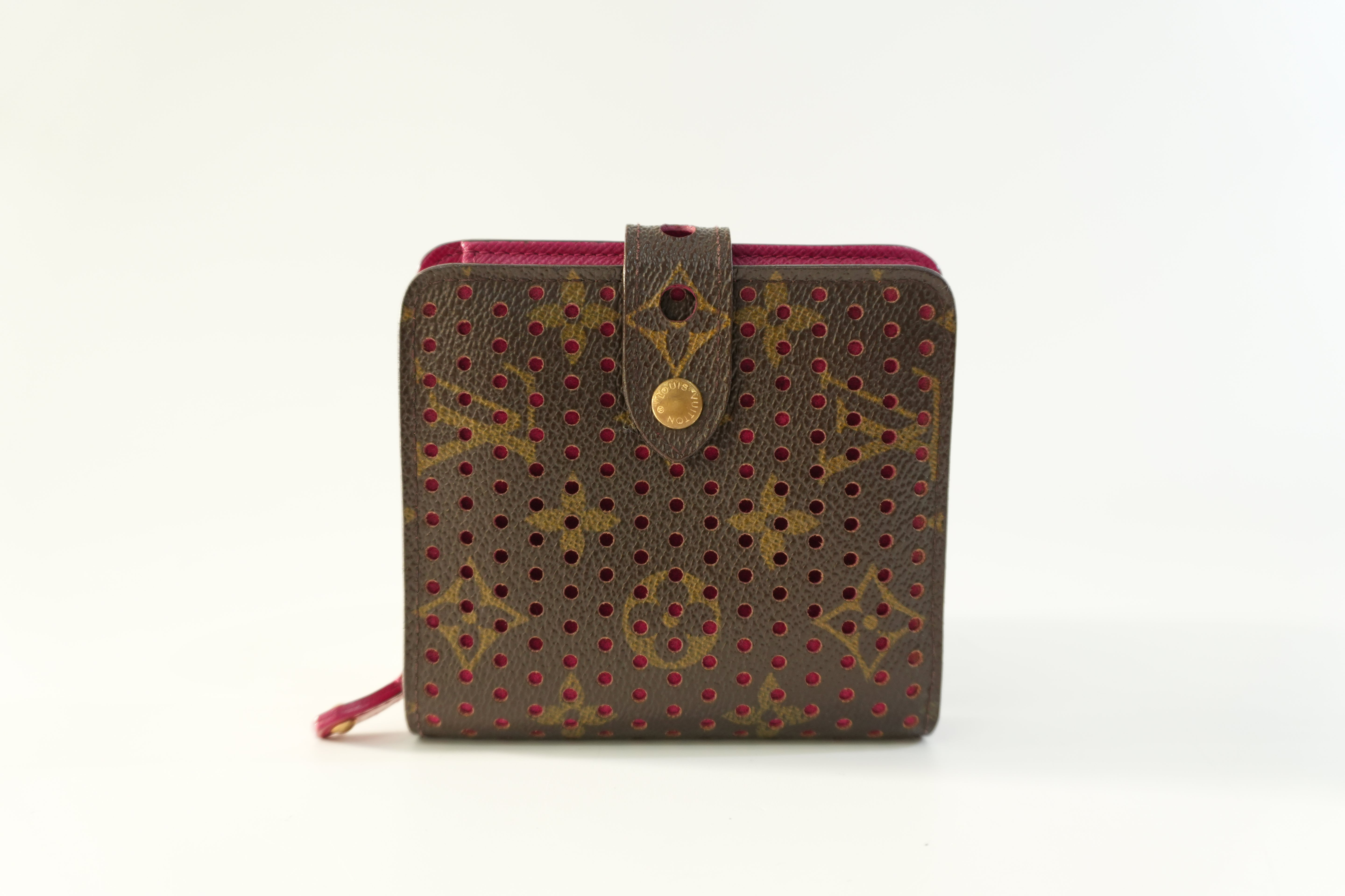 Pre-owned Louis Vuitton Monogram Perforated Compact Wallet