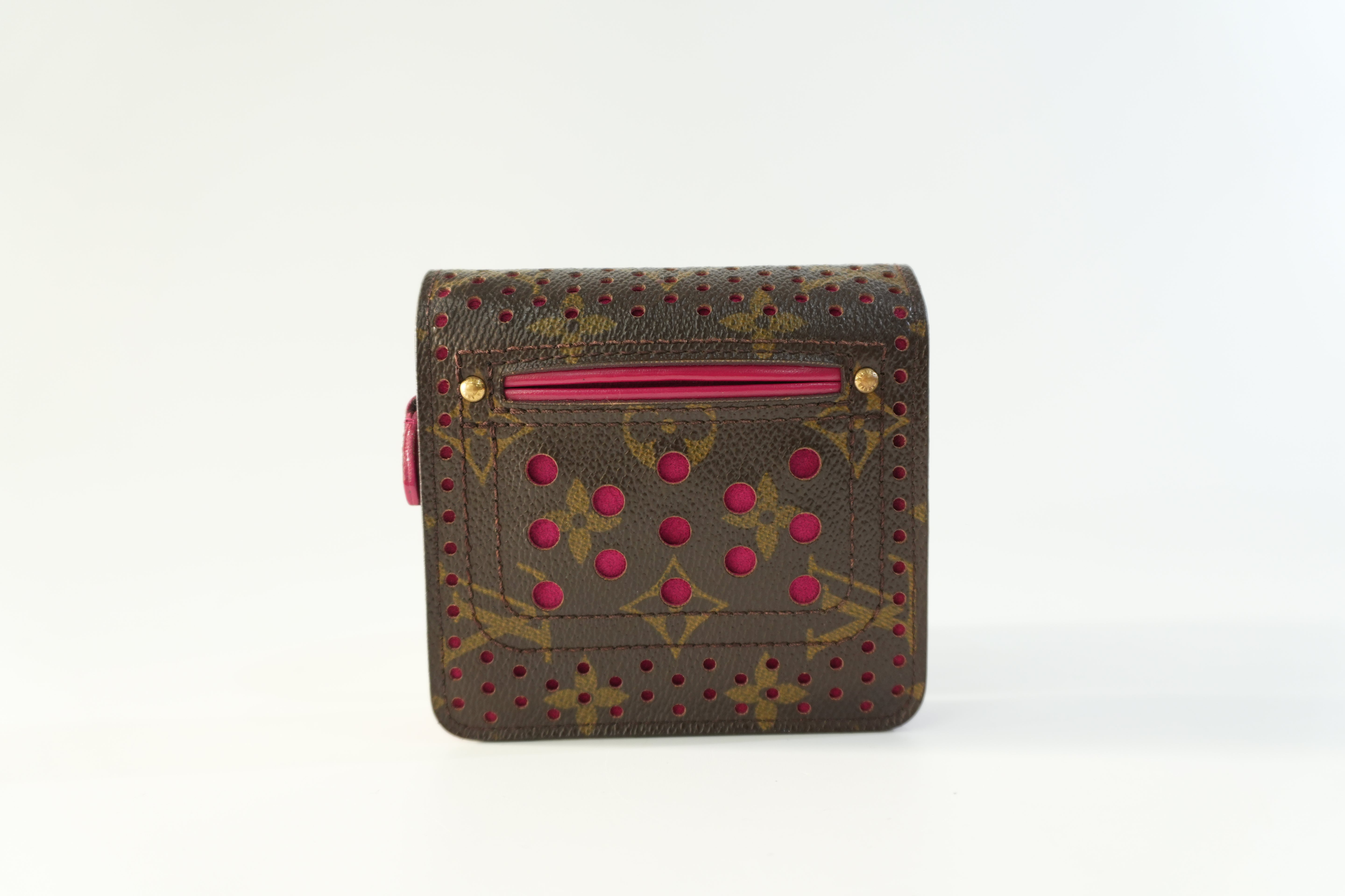 Pre-owned Louis Vuitton Monogram Perforated Compact Wallet