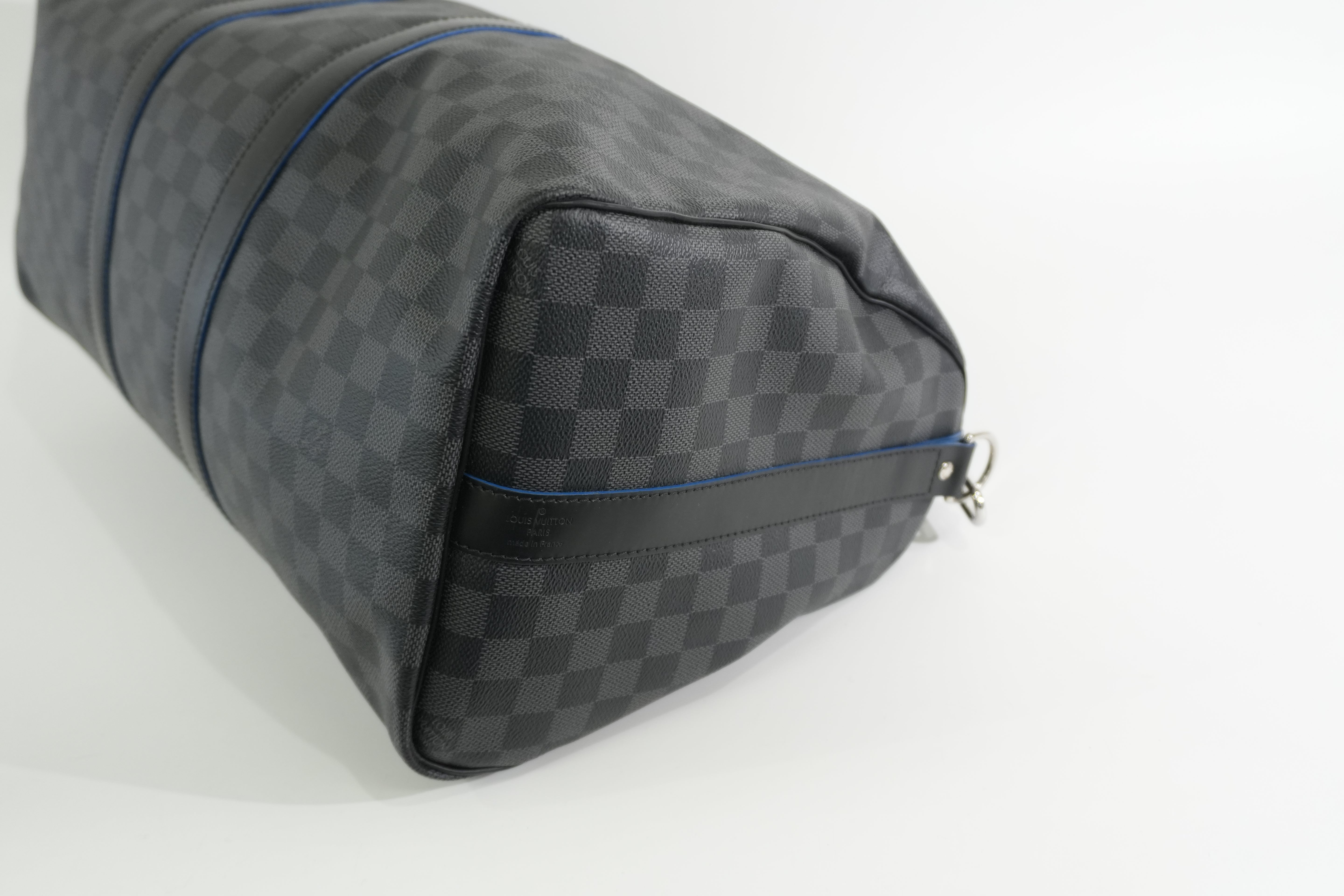 Pre-owned Louis Vuitton Damier Graphite Keepall Bandouliere 45