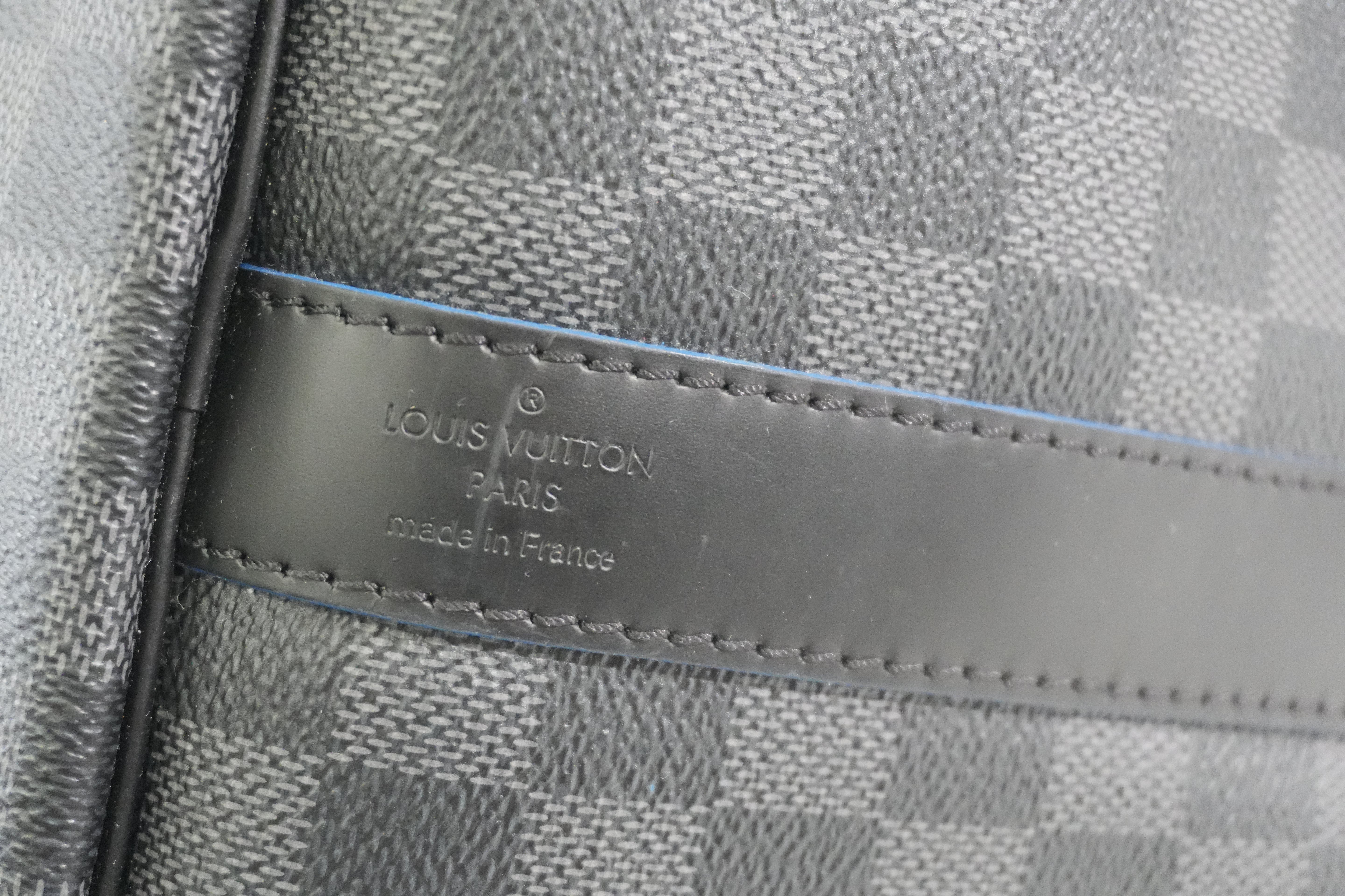 Pre-owned Louis Vuitton Damier Graphite Keepall Bandouliere 45