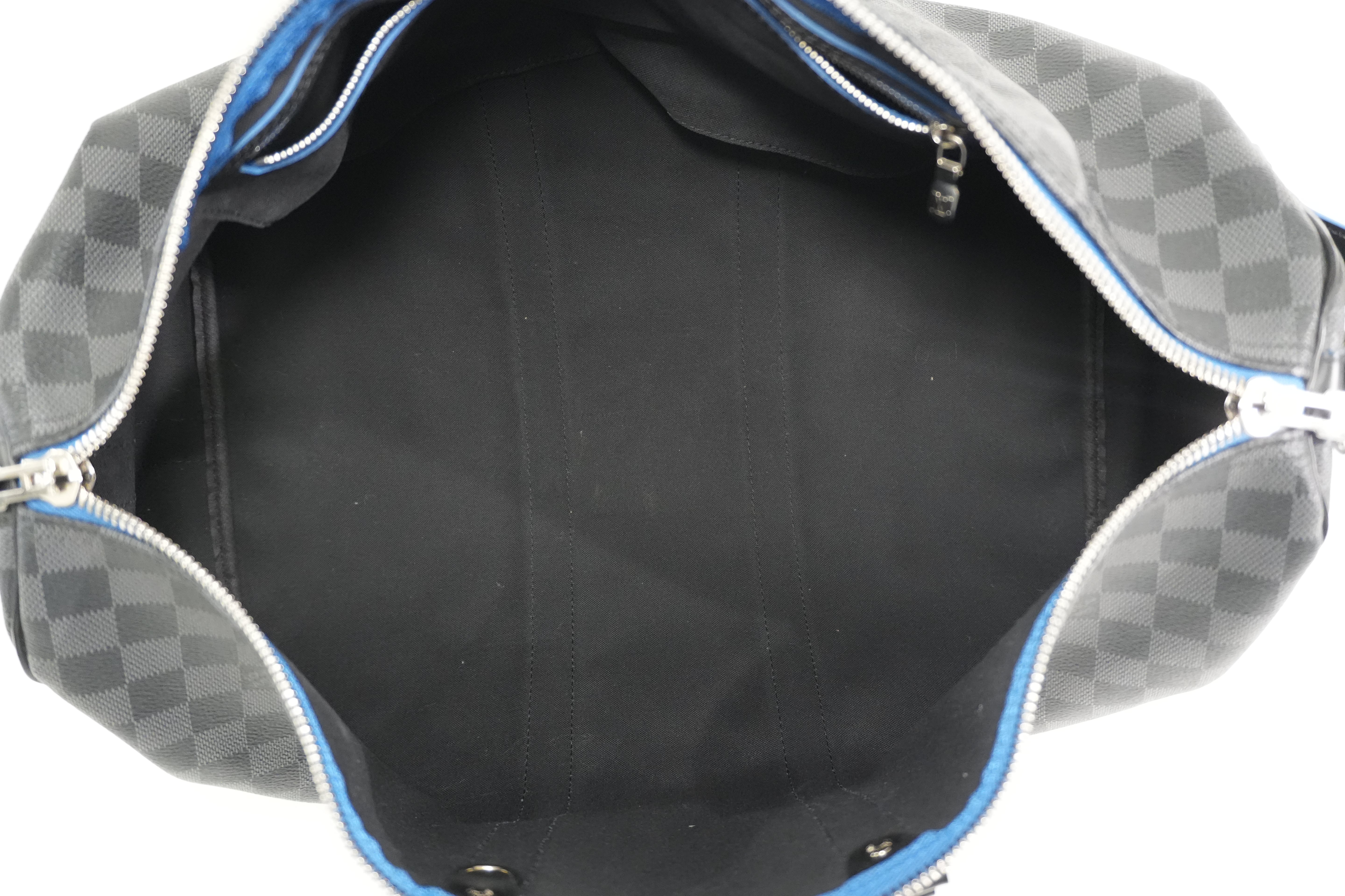 Pre-owned Louis Vuitton Damier Graphite Keepall Bandouliere 45