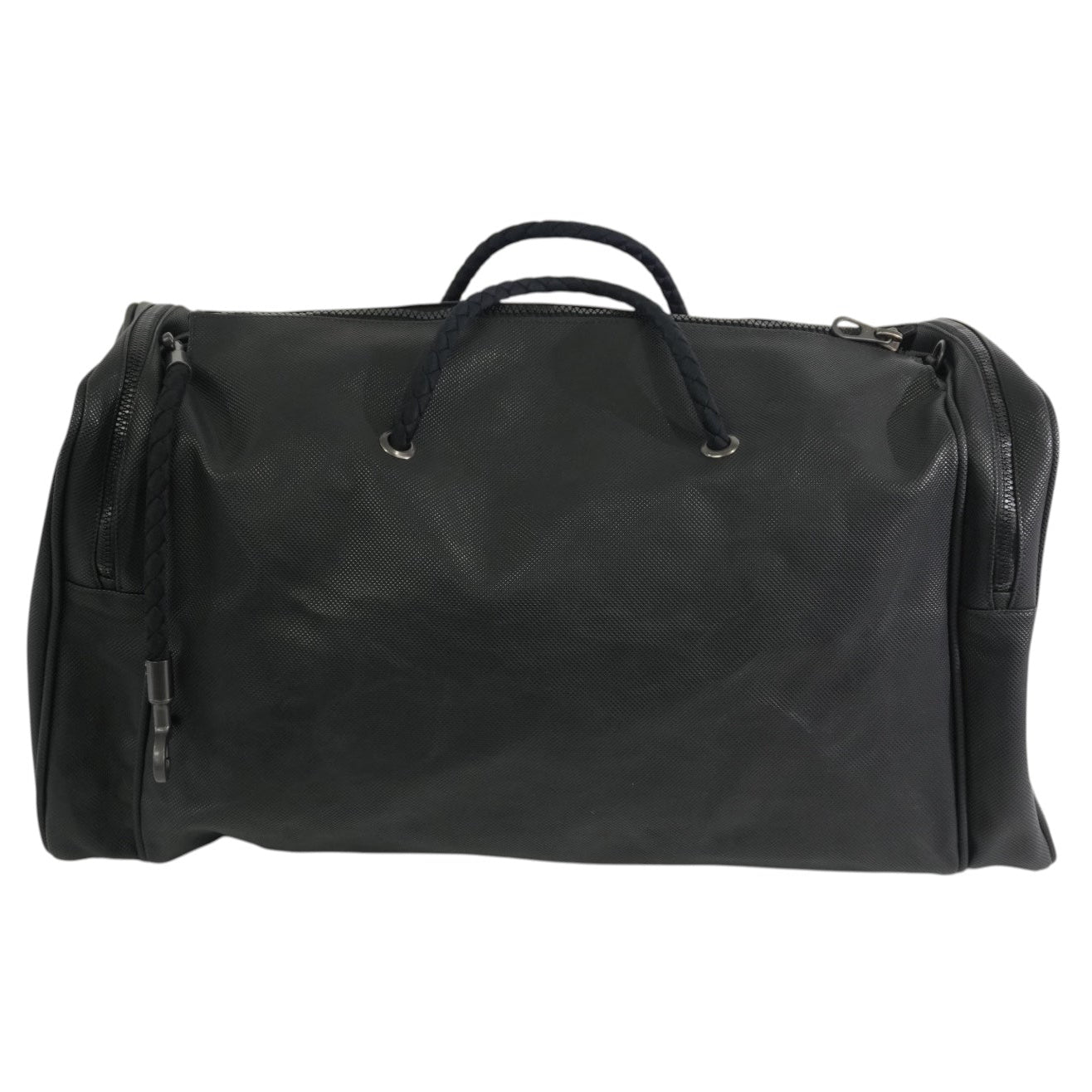 Pre-owned Bottega Duffle Travel Bag Black