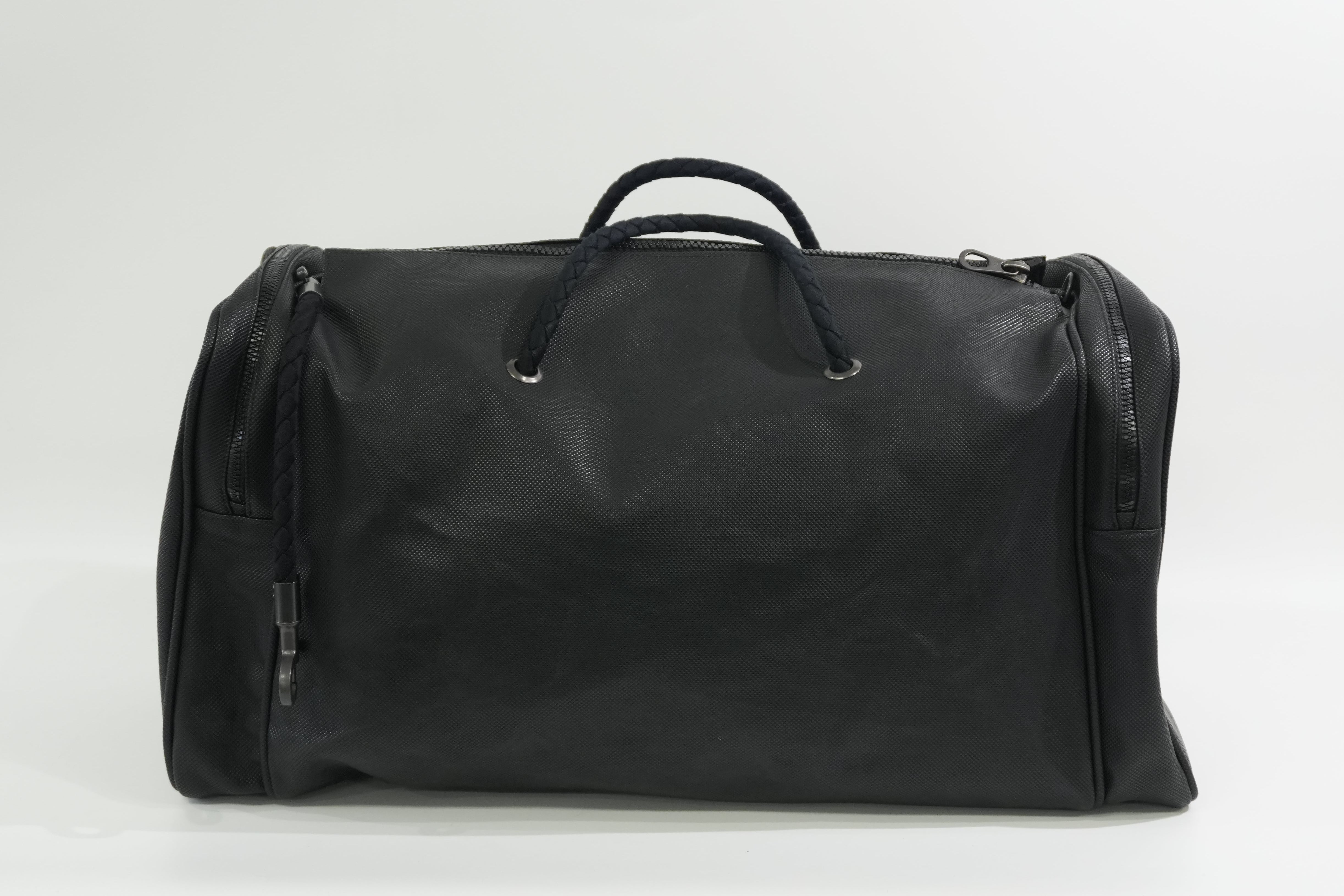 Pre-owned Bottega Duffle Travel Bag Black
