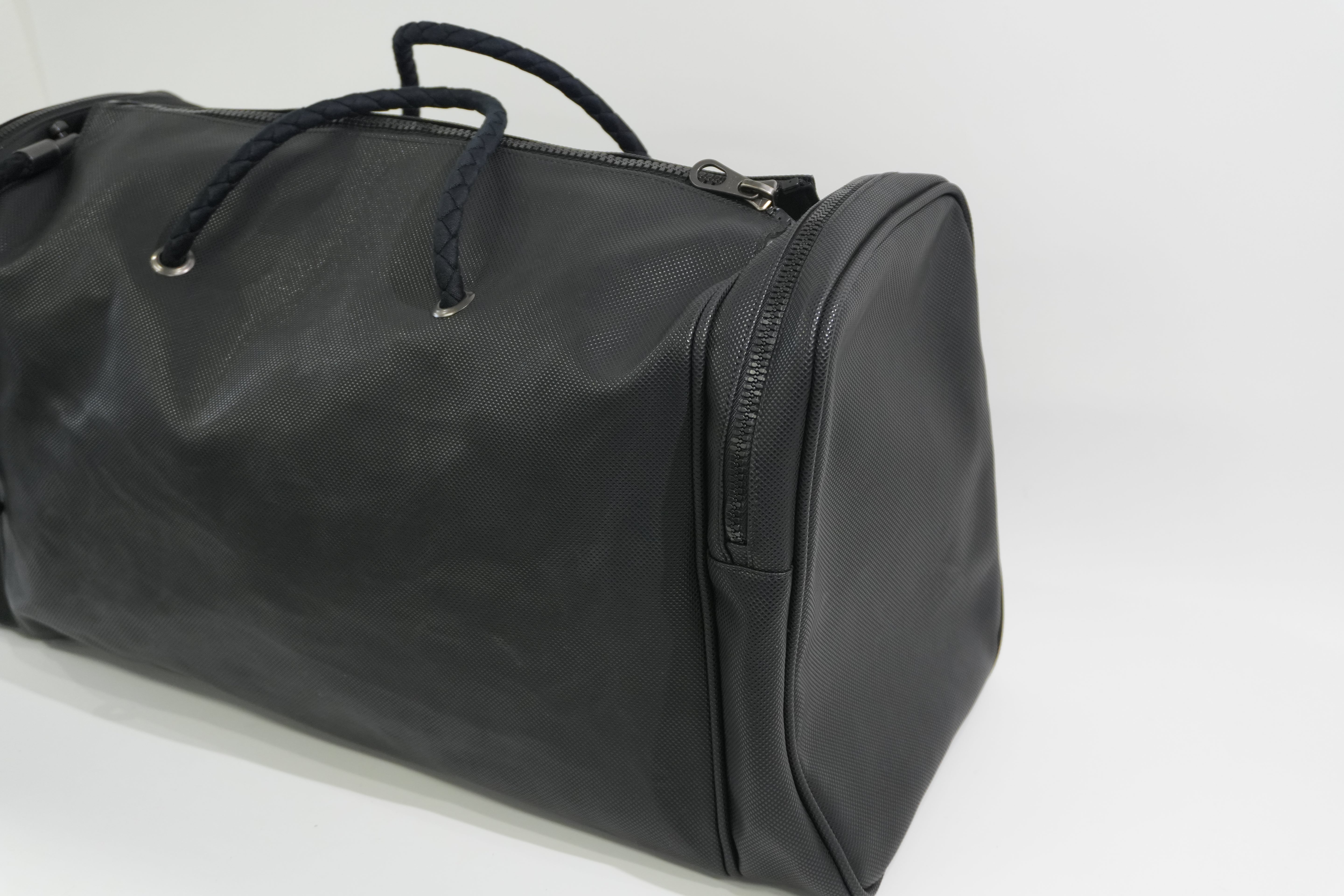 Pre-owned Bottega Duffle Travel Bag Black