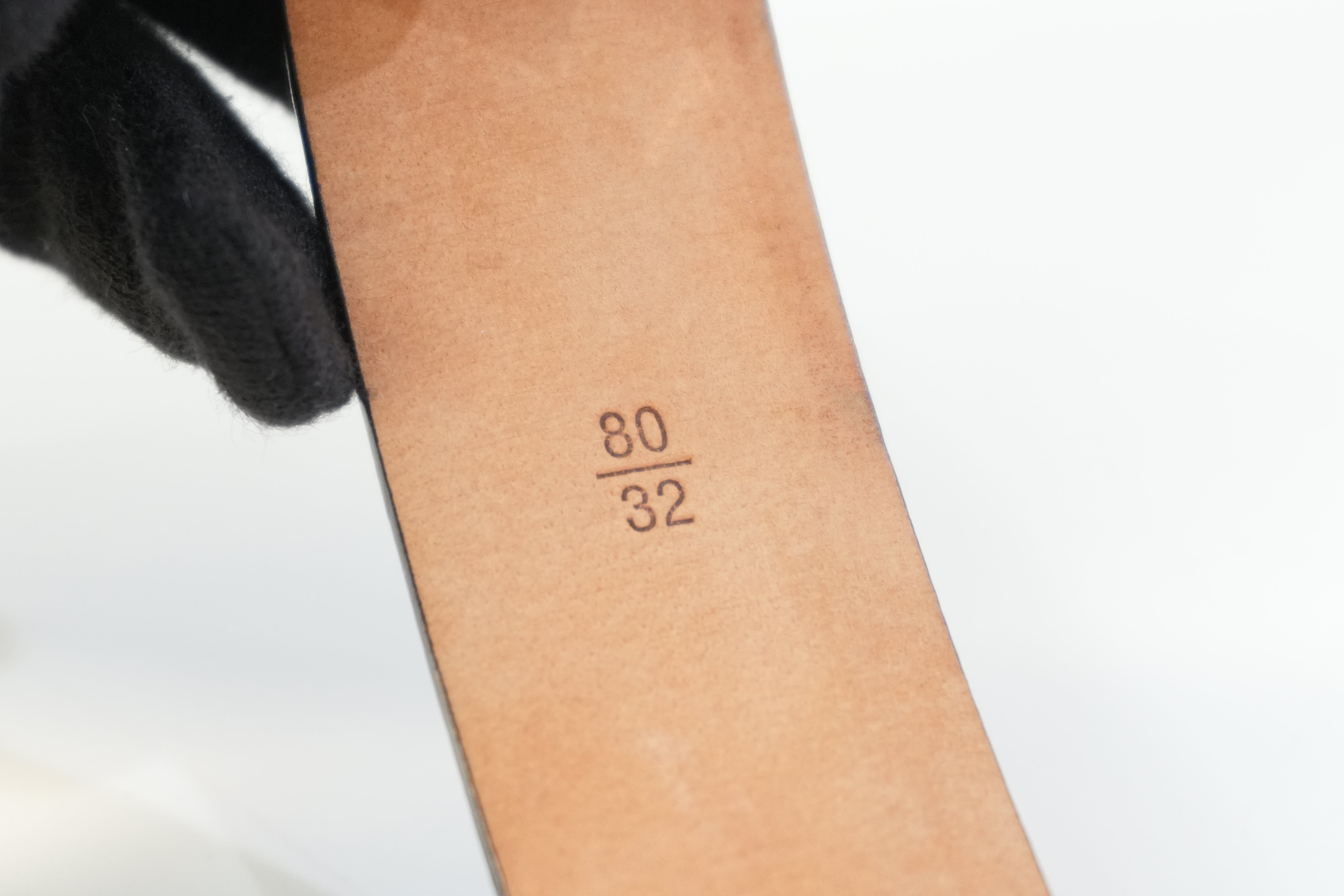 Pre-owned Louis Vuitton Damier Ebene Belt Size 80