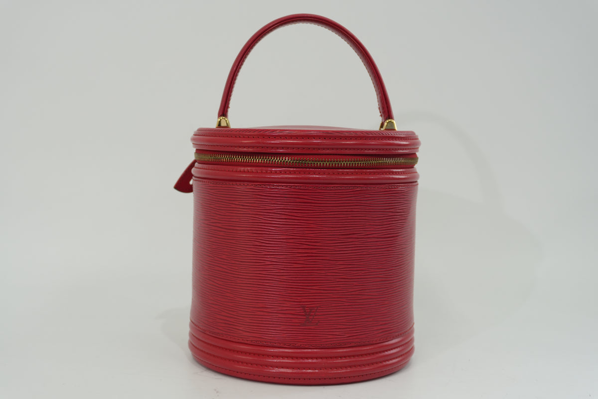 Pre-Owned Louis Vuitton Epi Cannes Vanity Case Red