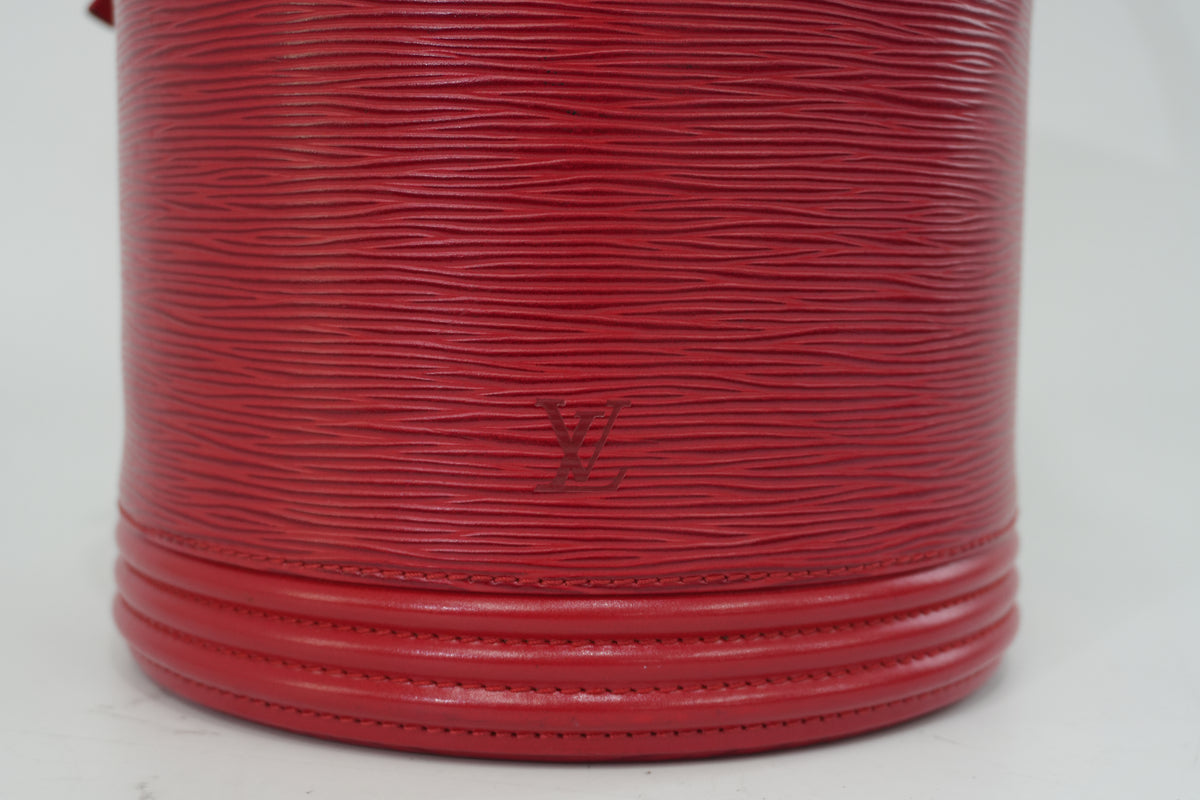 Pre-Owned Louis Vuitton Epi Cannes Vanity Case Red