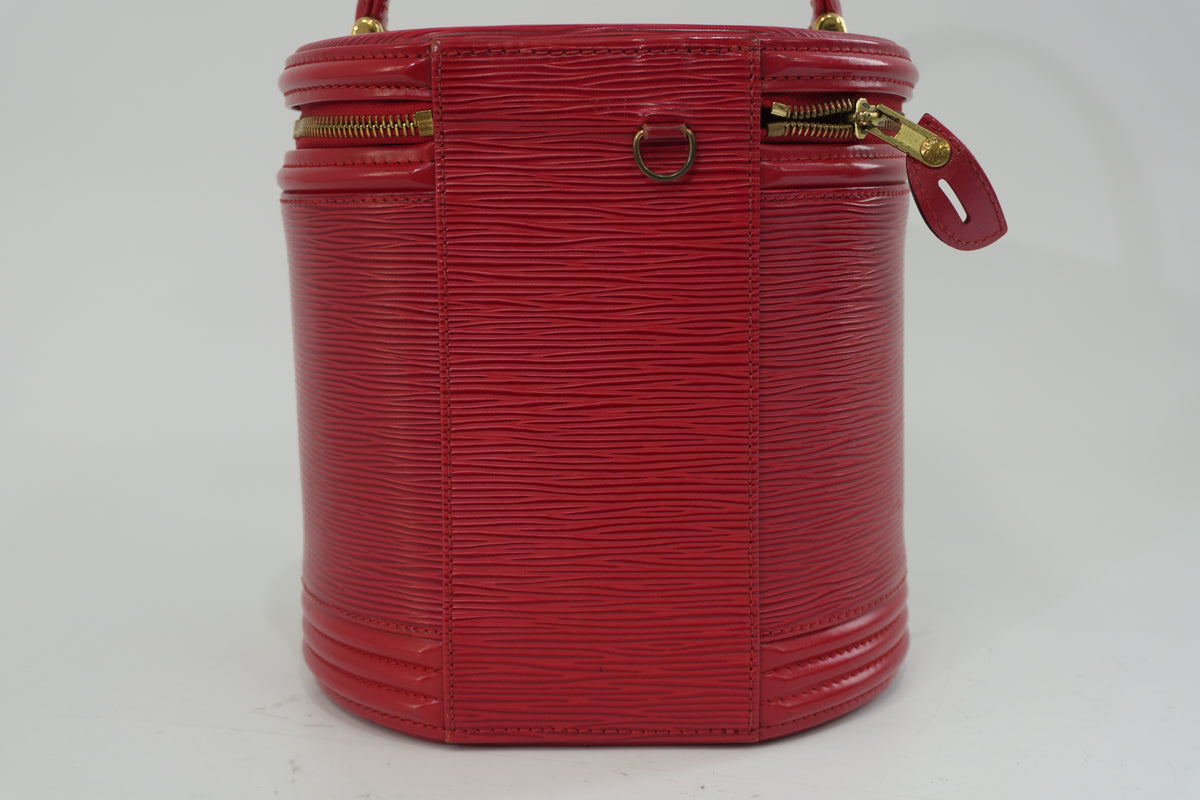 Pre-Owned Louis Vuitton Epi Cannes Vanity Case Red