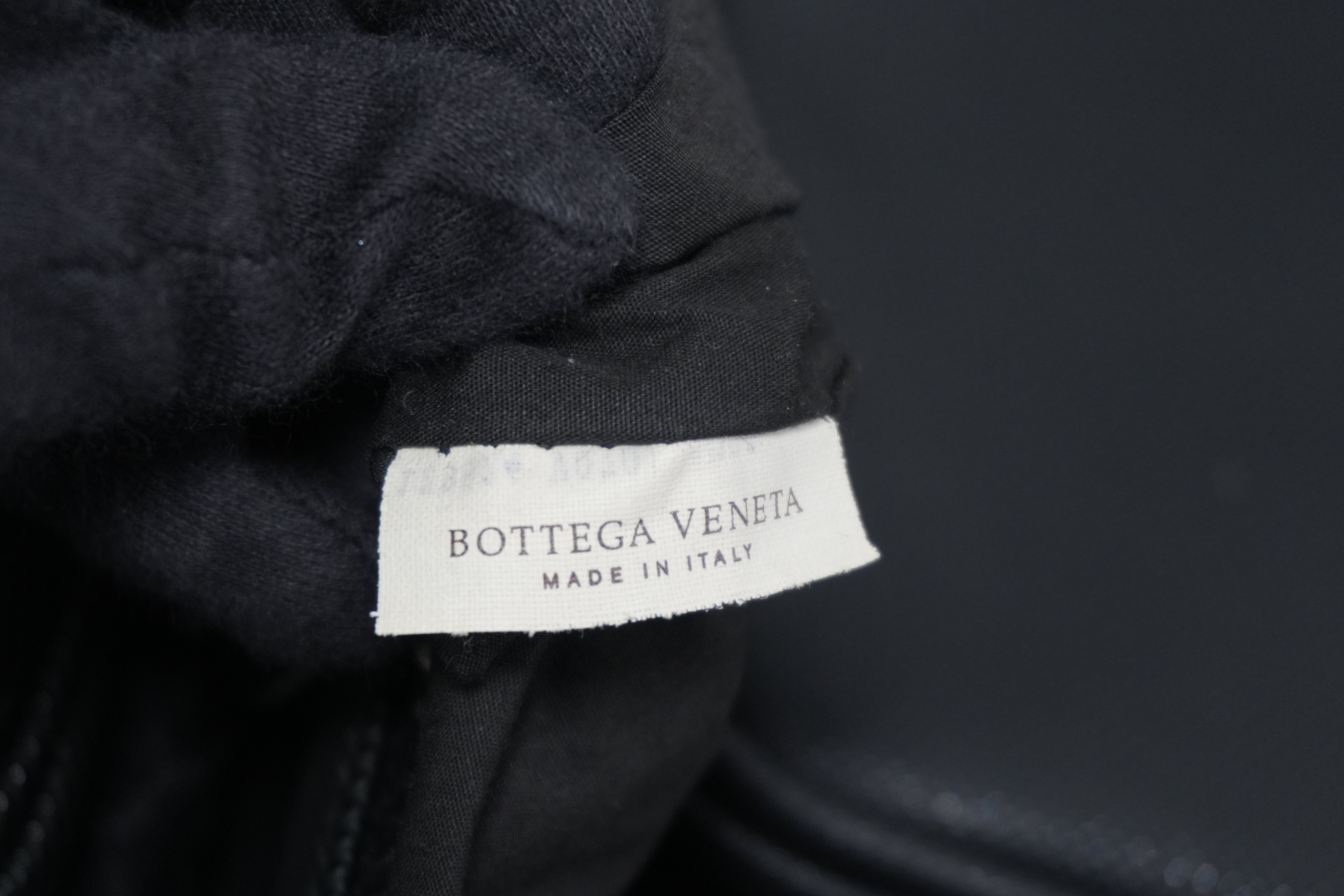 Pre-owned Bottega Duffle Travel Bag Black