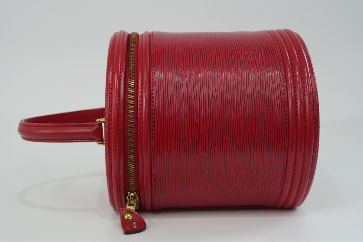 Pre-Owned Louis Vuitton Epi Cannes Vanity Case Red