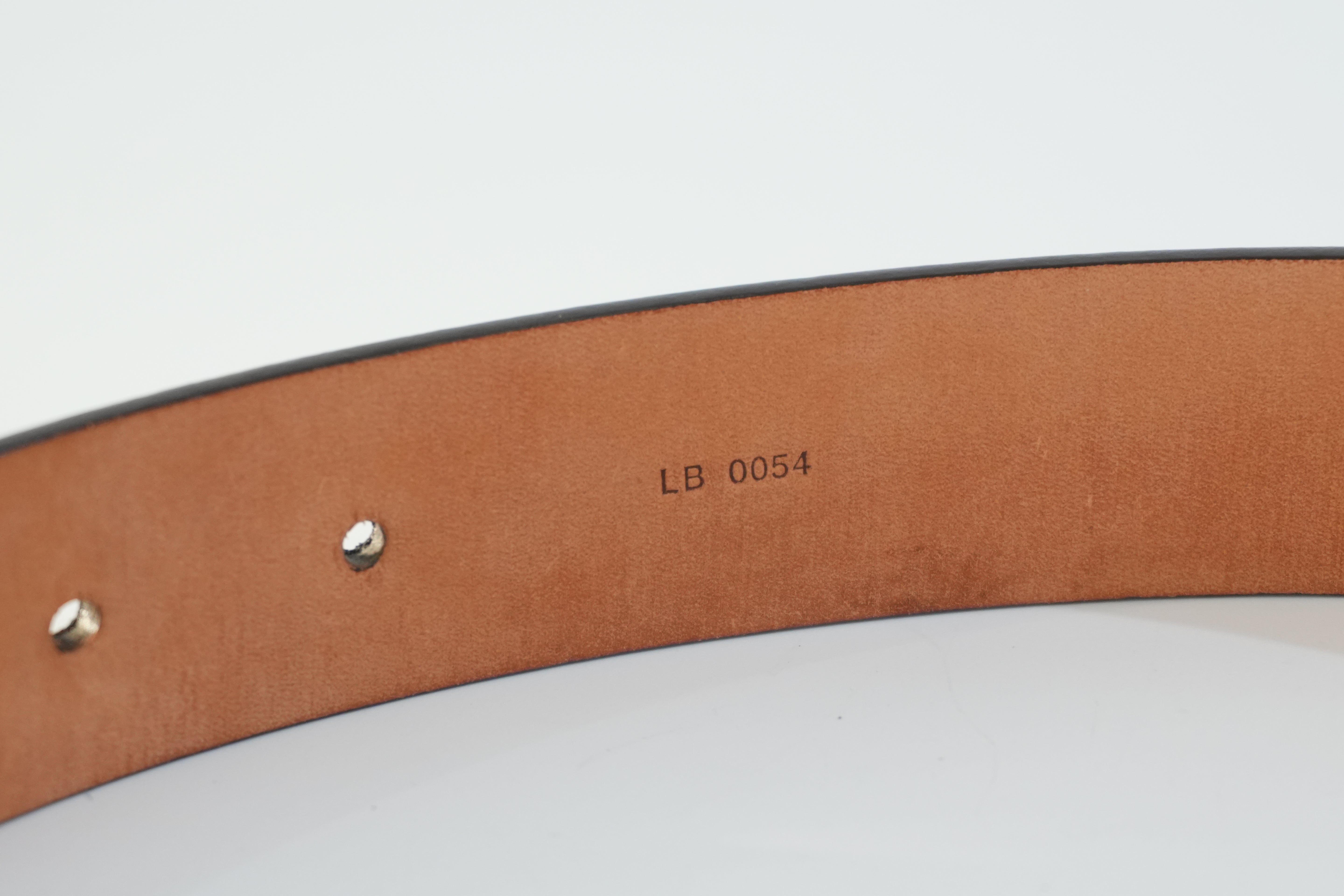 Pre-owned Louis Vuitton Damier Ebene Belt Size 80