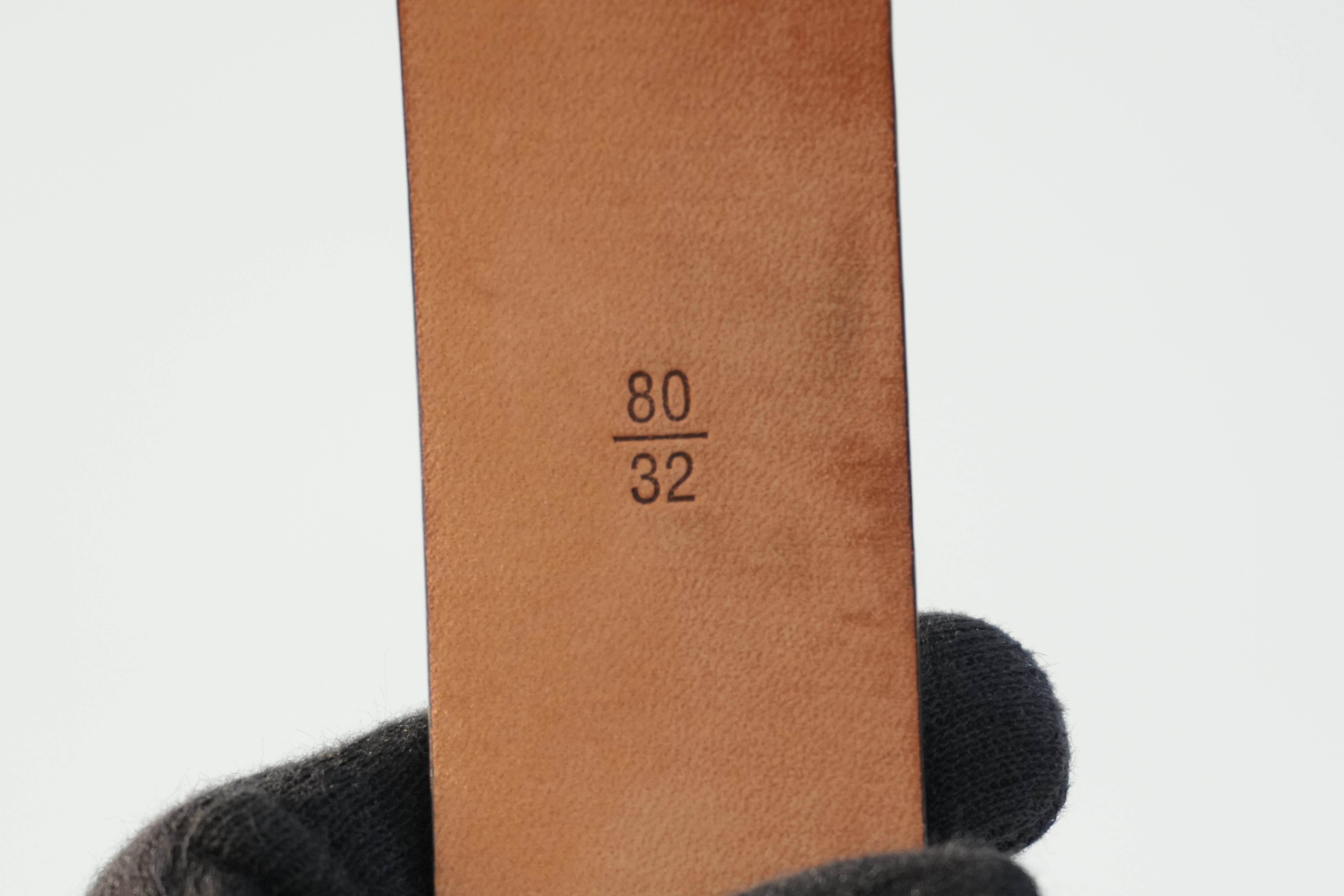 Pre-owned Louis Vuitton Damier Ebene Belt Size 80