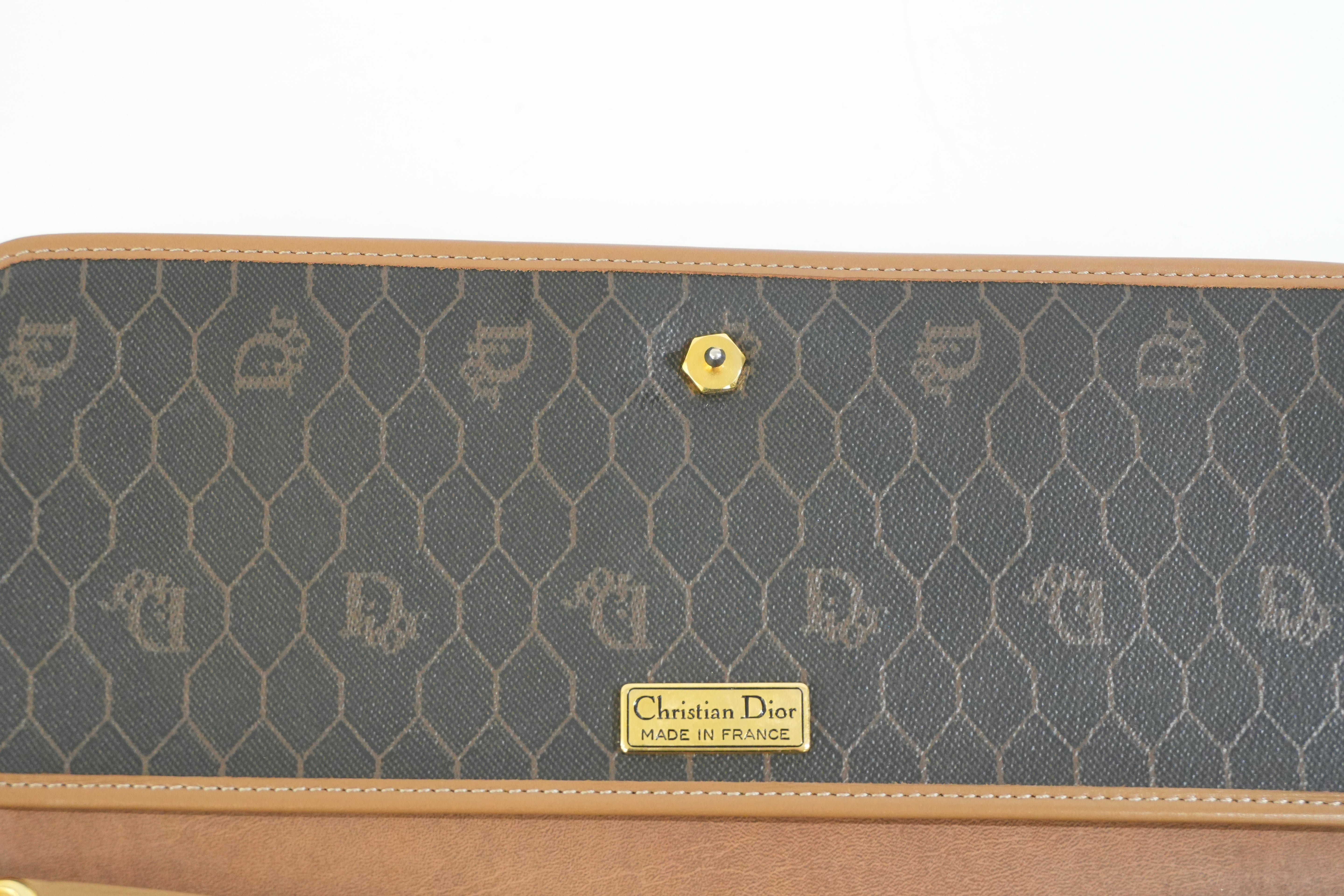 Pre-owned Dior Honeycomb Crossbody Bag Brown
