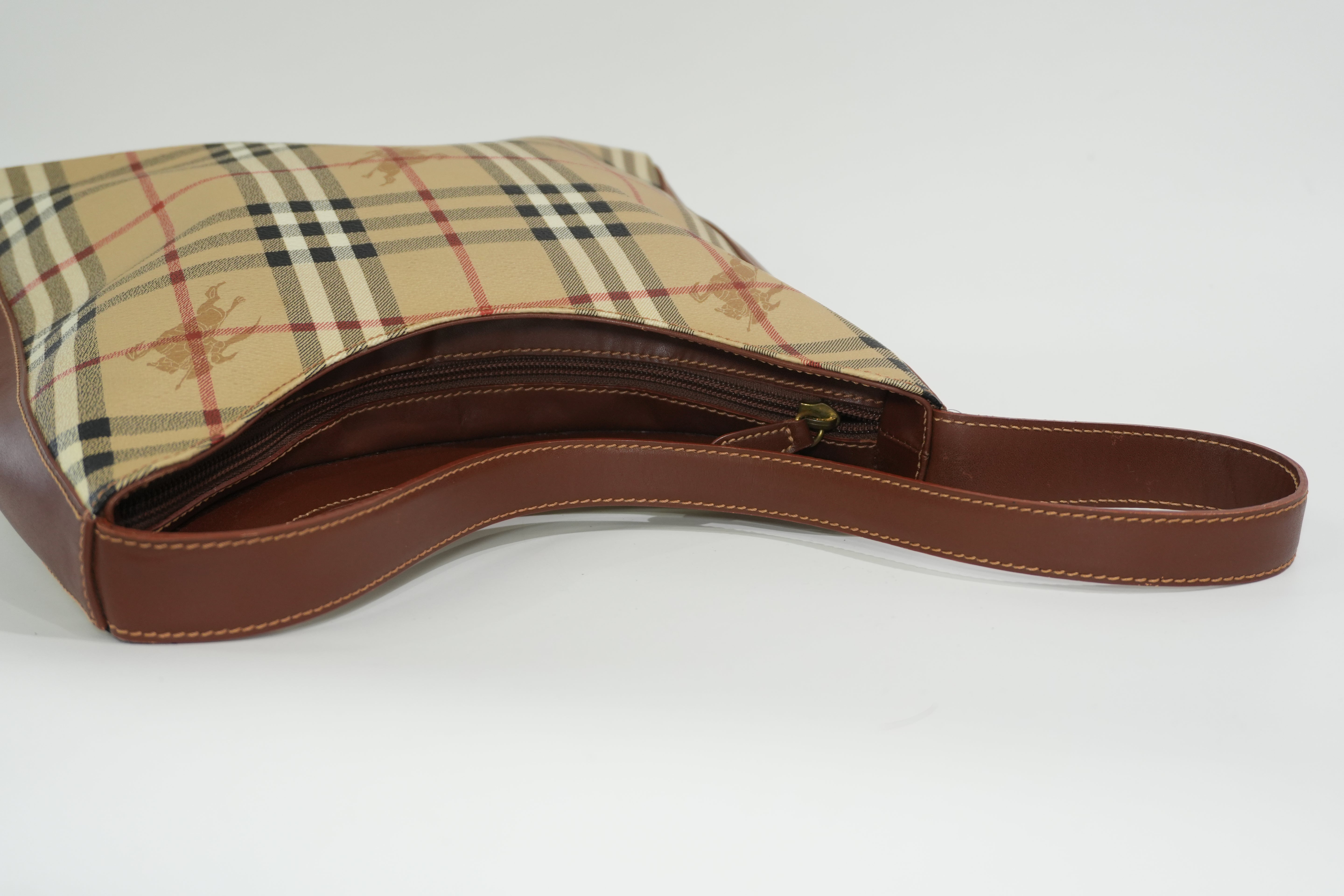 Pre-owned Burberry Nova Check Tote Bag Beige and Brown