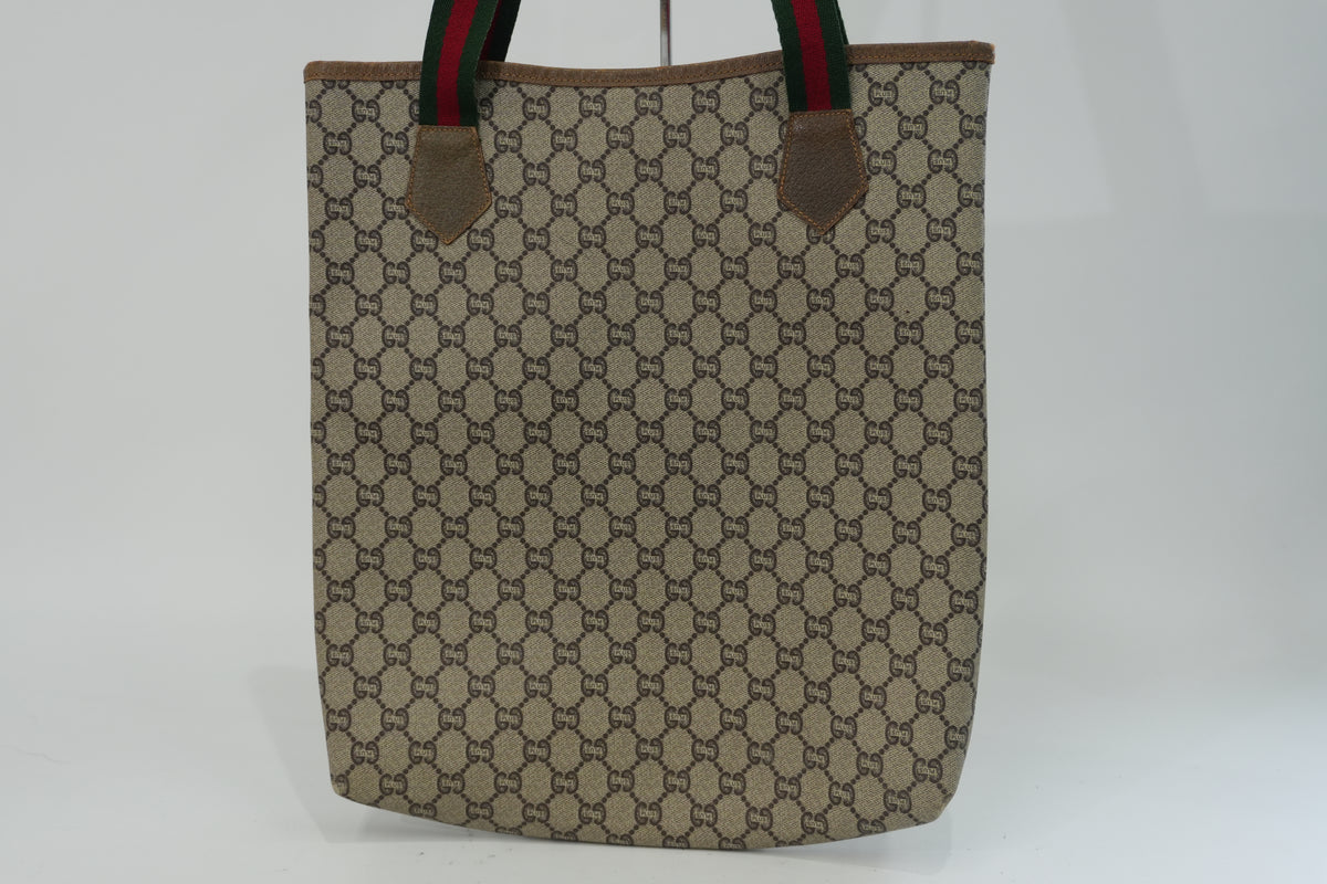 Pre-Owned Gucci Plus Ophidia Vertical Tote Bag Brown