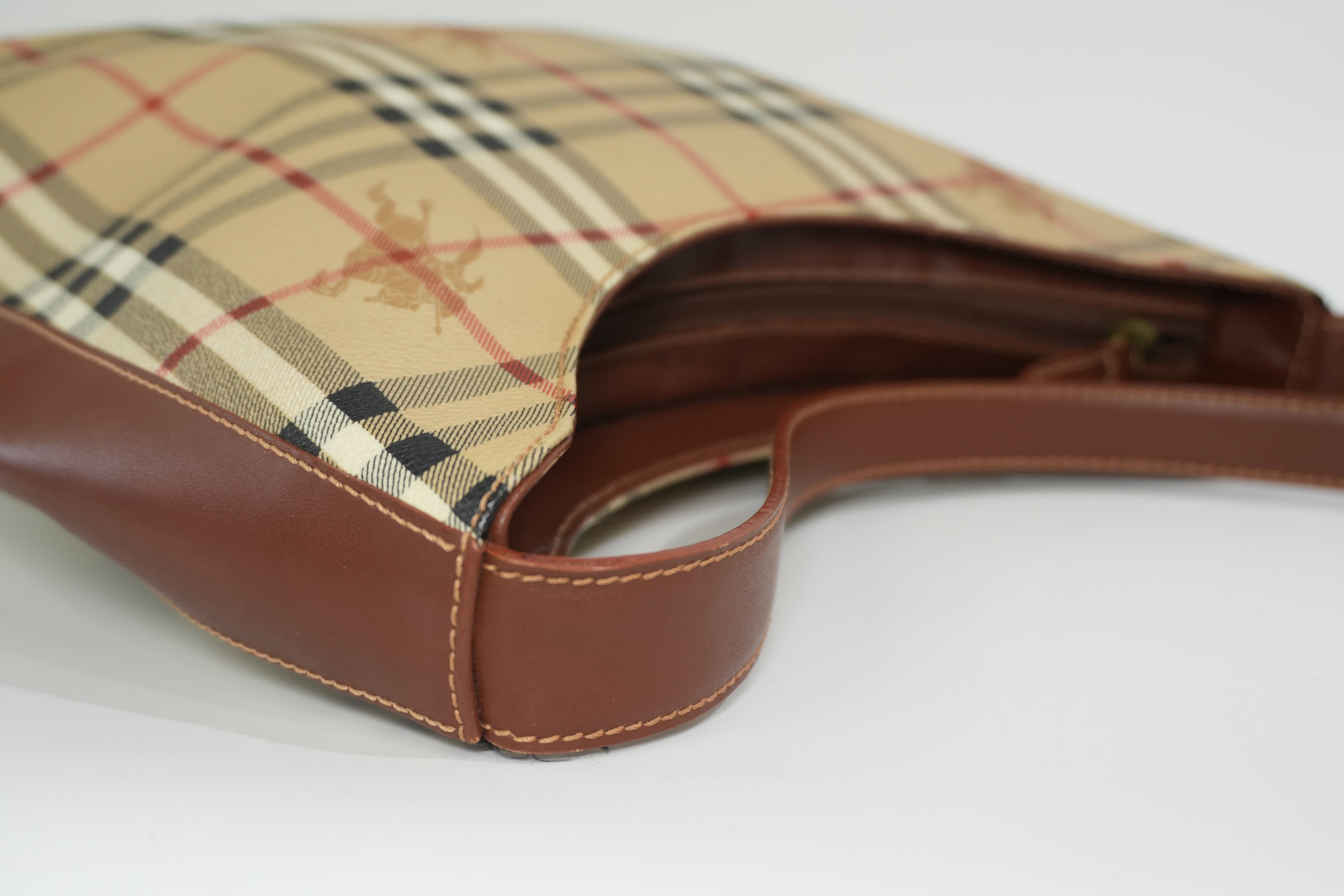 Pre-owned Burberry Nova Check Tote Bag Beige and Brown