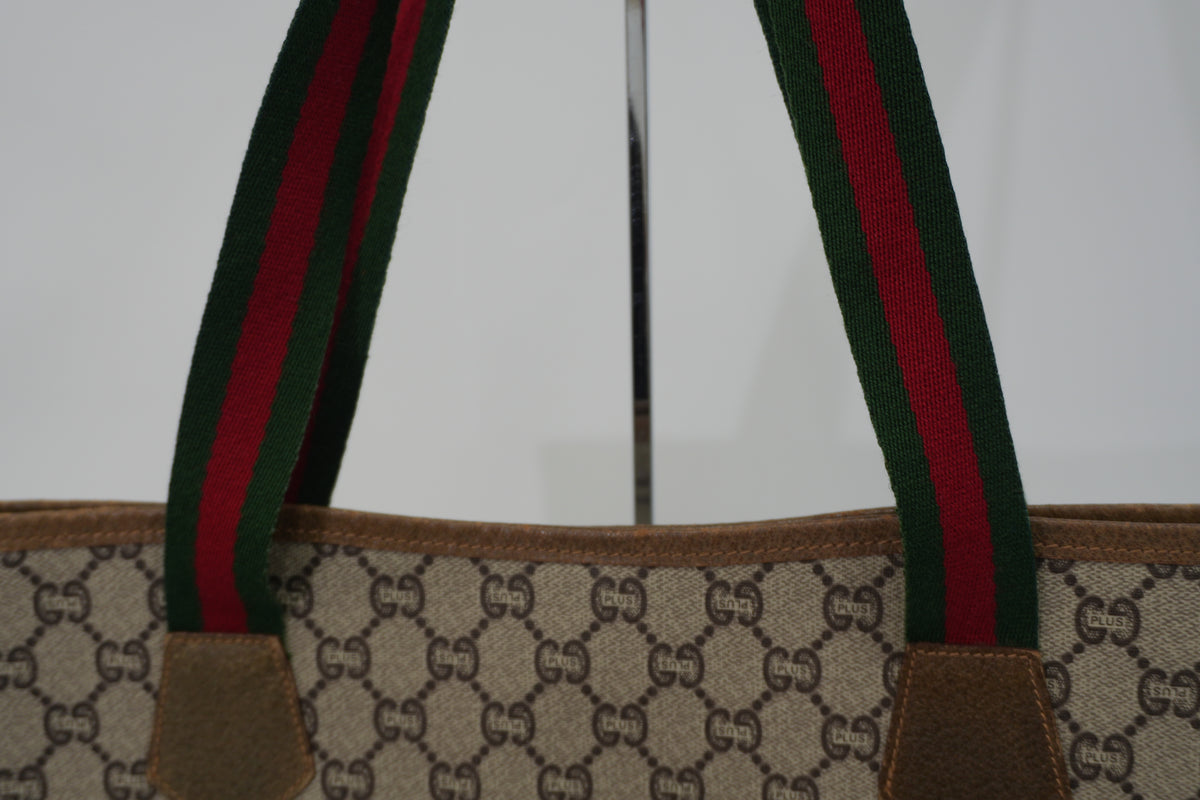 Pre-Owned Gucci Plus Ophidia Vertical Tote Bag Brown