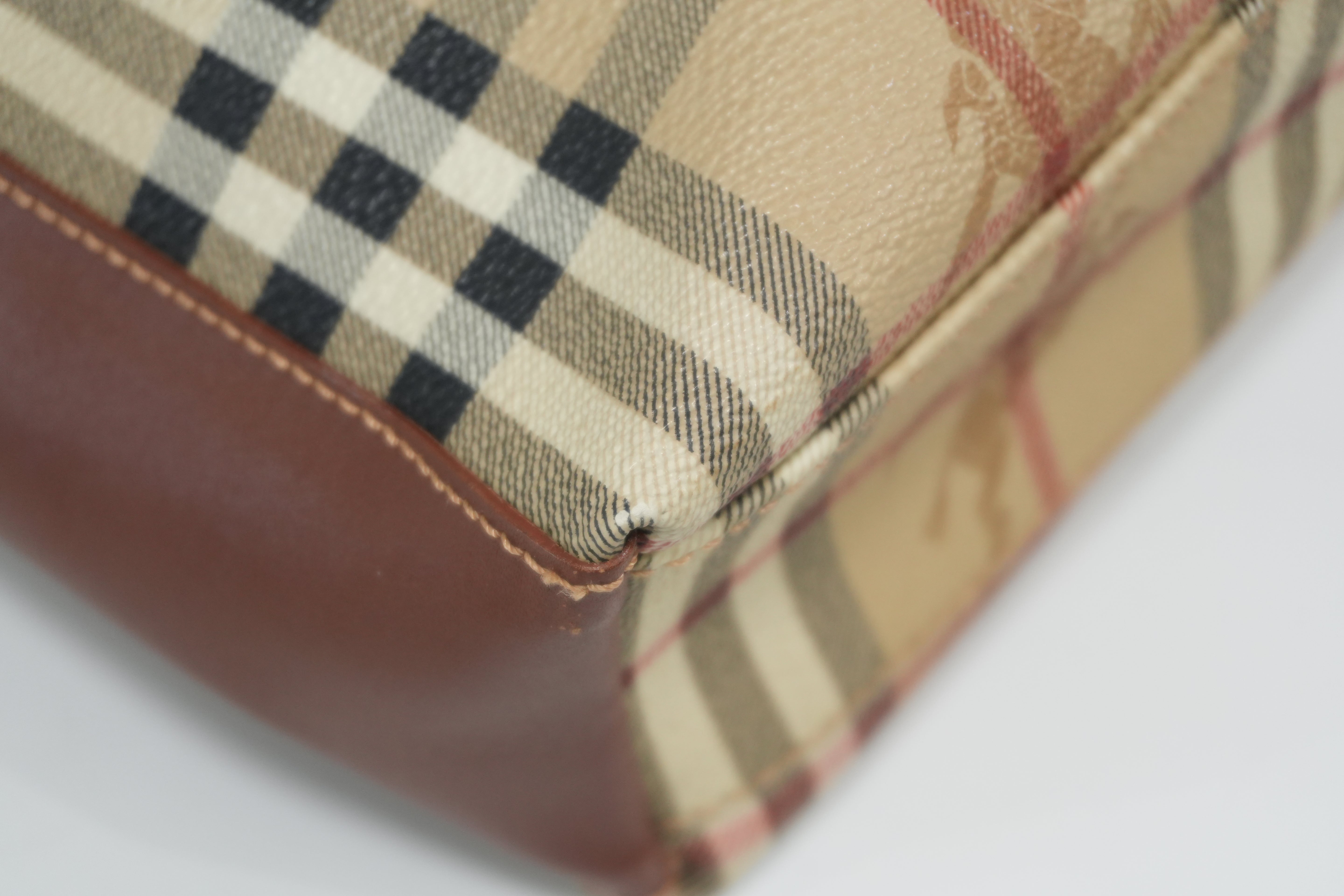 Pre-owned Burberry Nova Check Tote Bag Beige and Brown