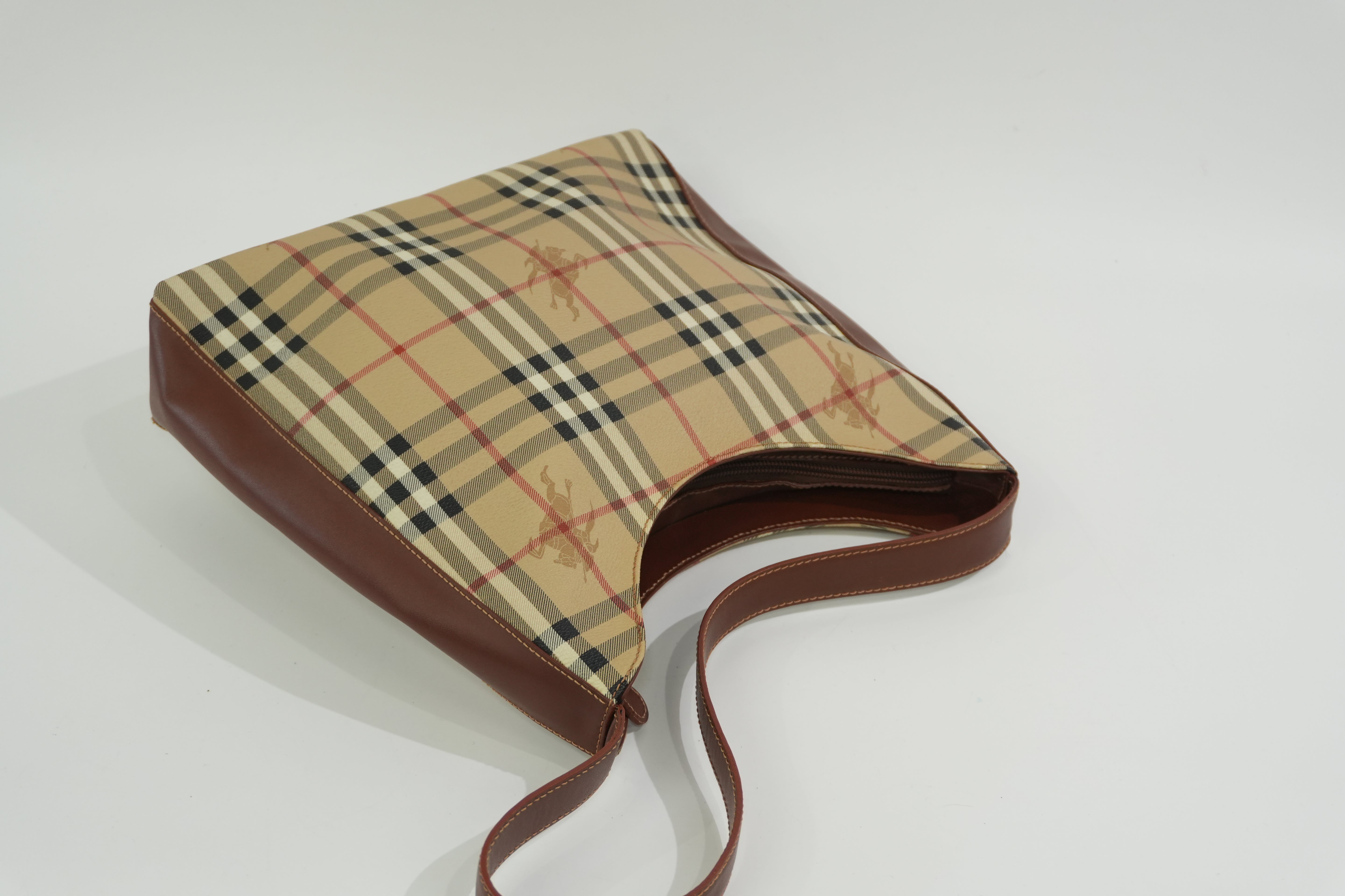 Pre-owned Burberry Nova Check Tote Bag Beige and Brown