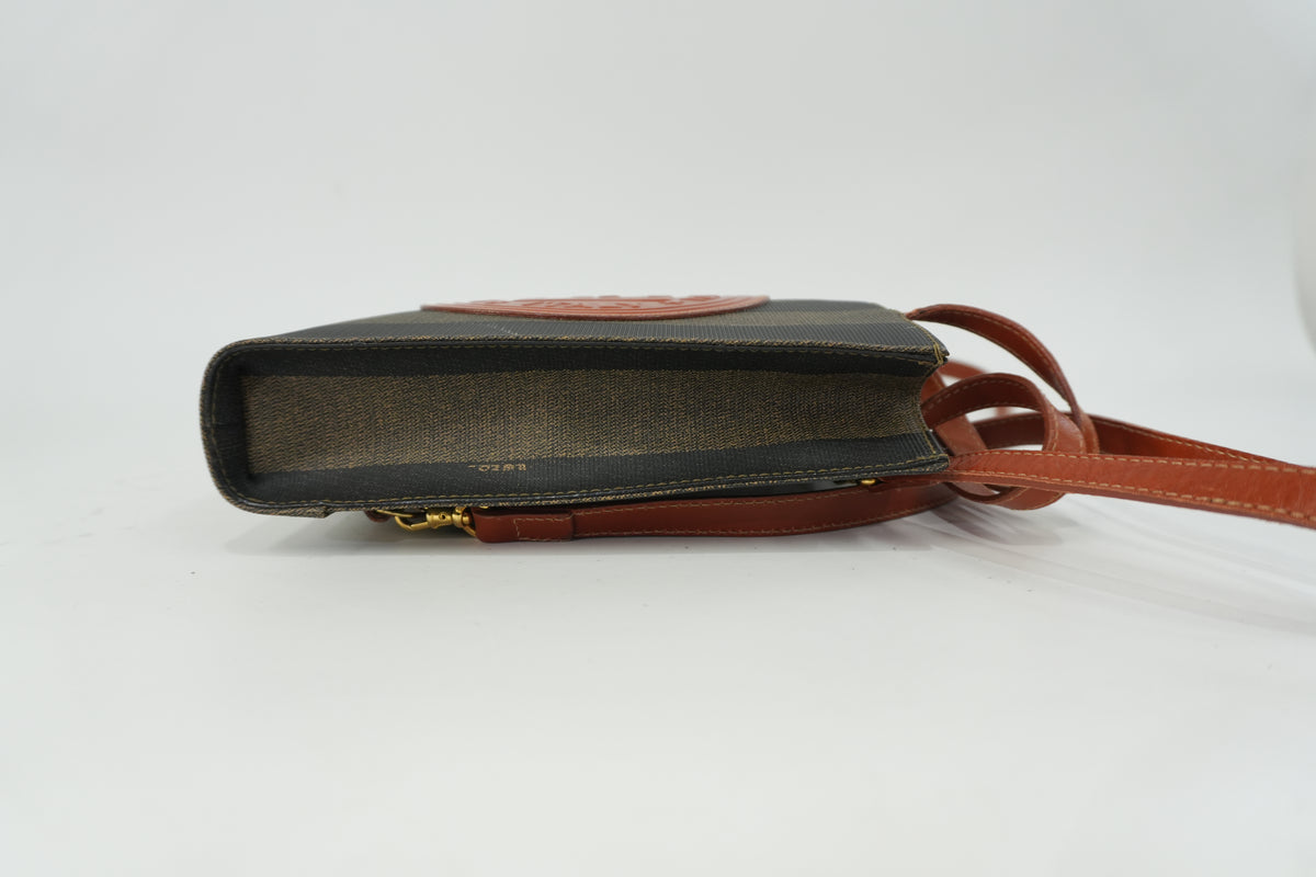 Pre-Owned Fendi Pequin Small Backpack Brown and Black