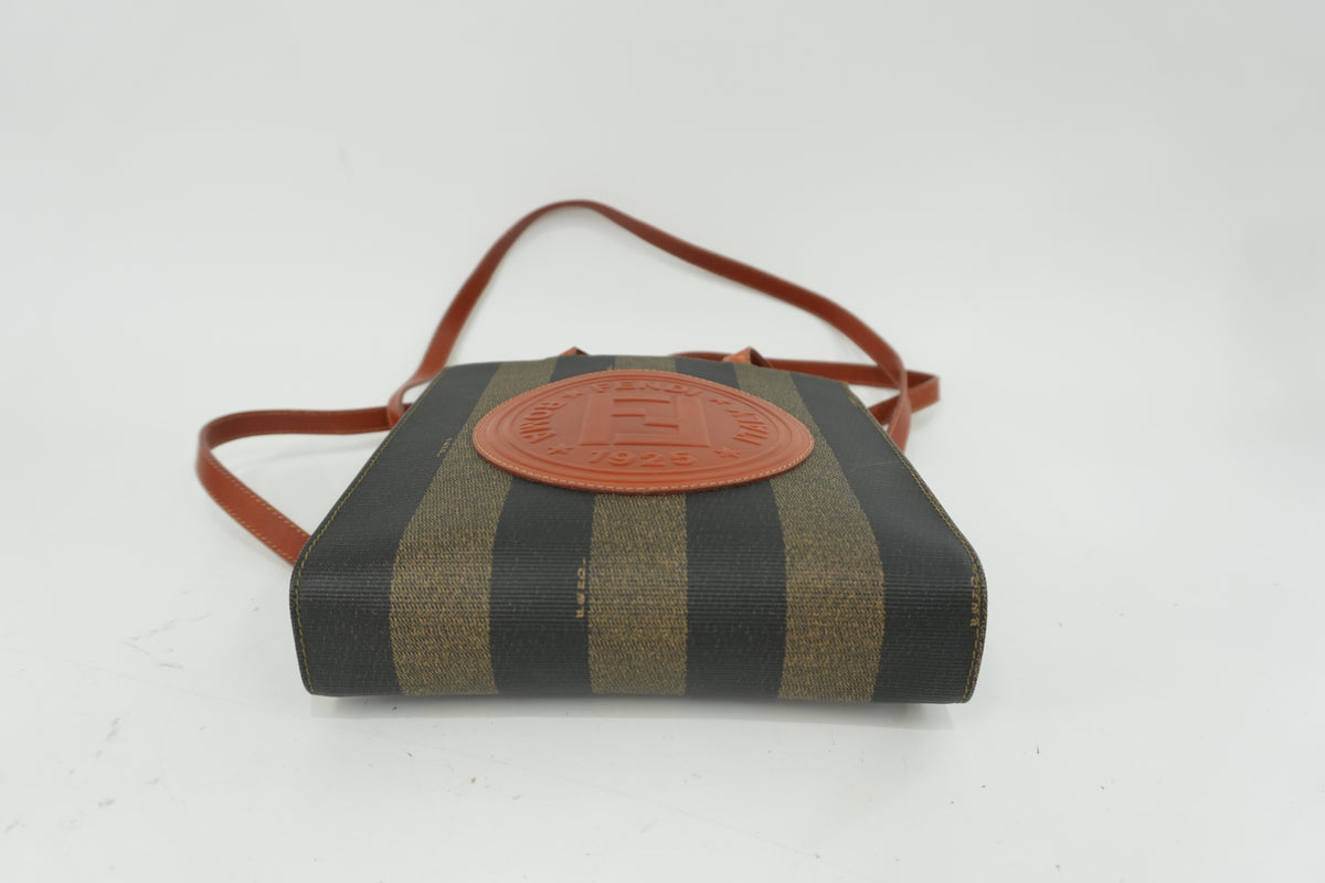 Pre-Owned Fendi Pequin Small Backpack Brown and Black