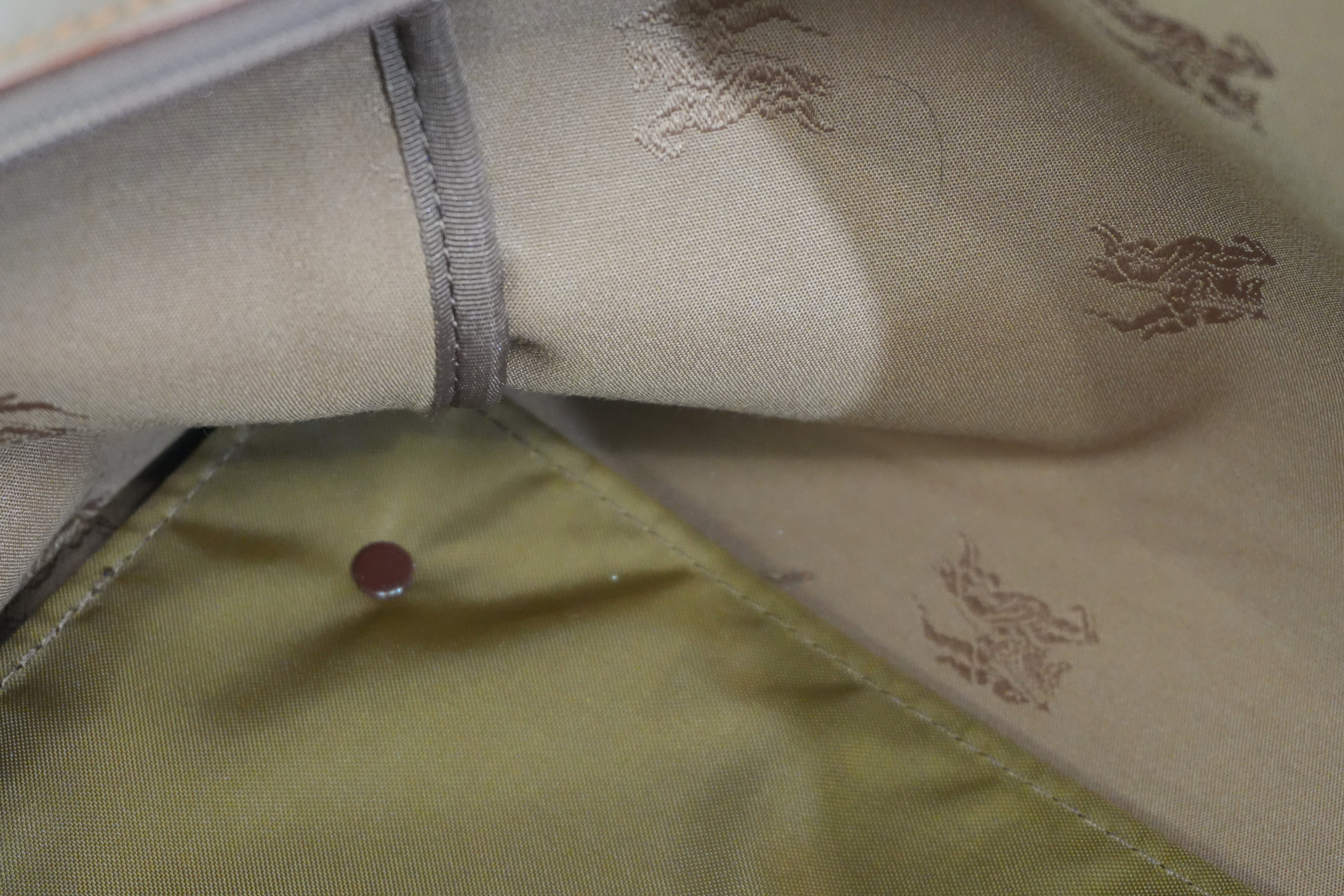 Pre-owned Burberry Haymarket Boston Bag Size 40