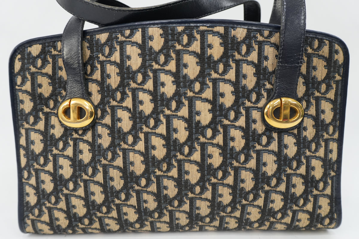Pre-Owned Dior Trotter Handbag Blue