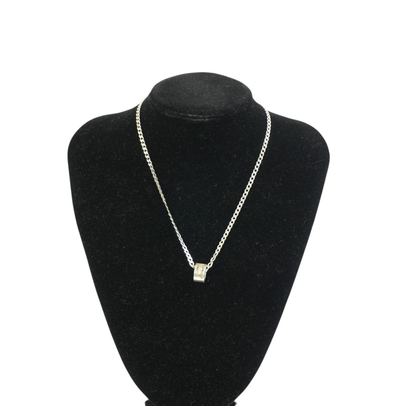 Pre-owned Gucci Silver Necklace Ring Pedant 40cm