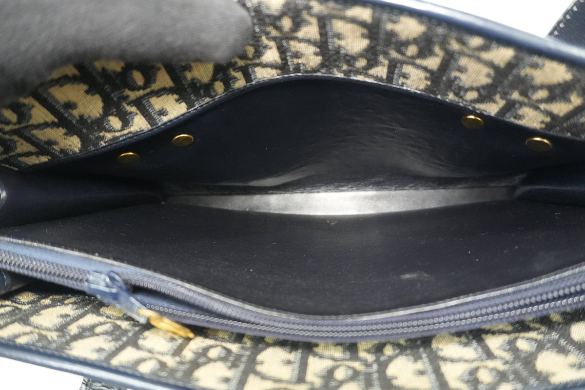 Pre-Owned Dior Trotter Handbag Blue