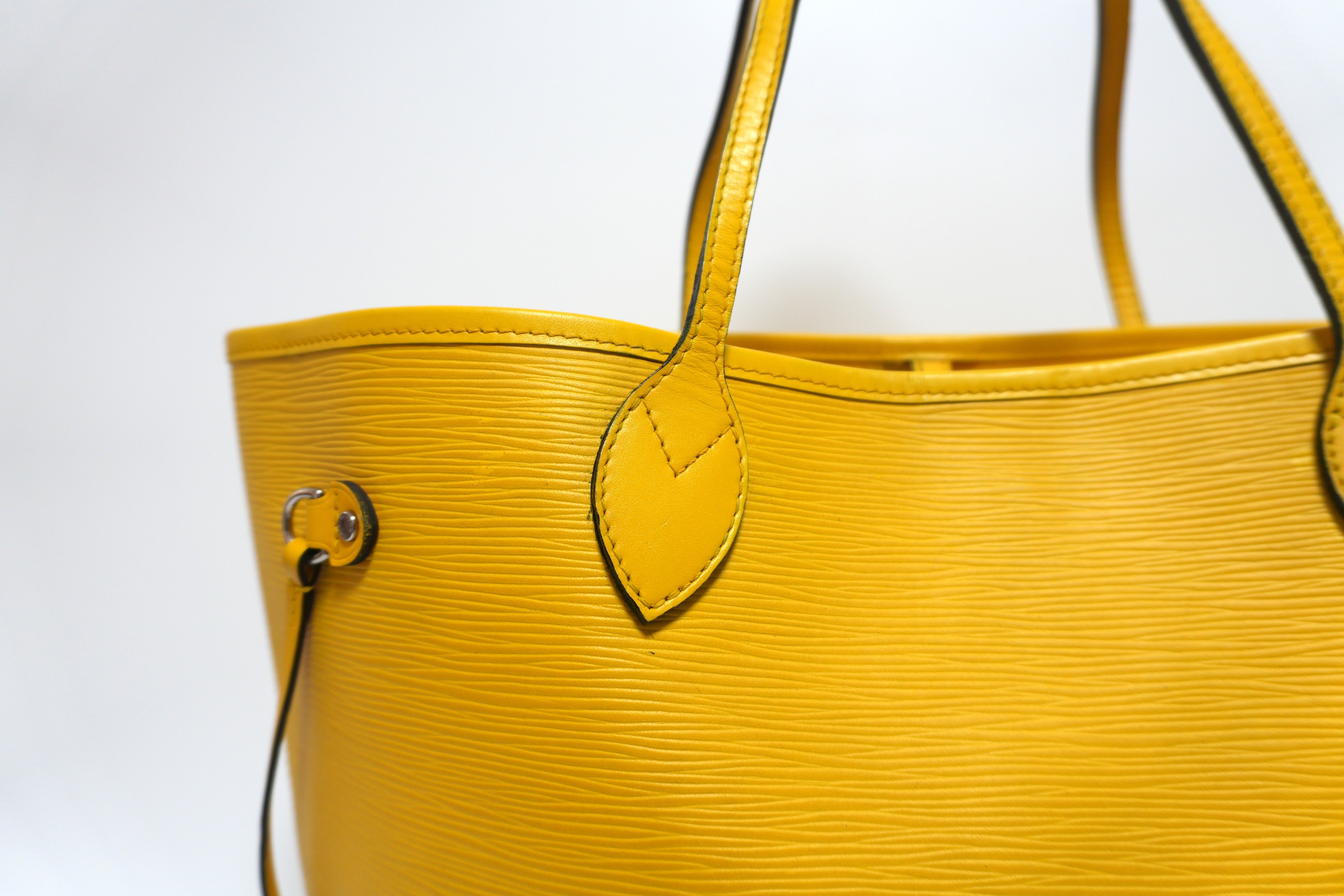 Louis Vuitton Epin Neverfull MM Shoulder Tote Bag Yellow Used