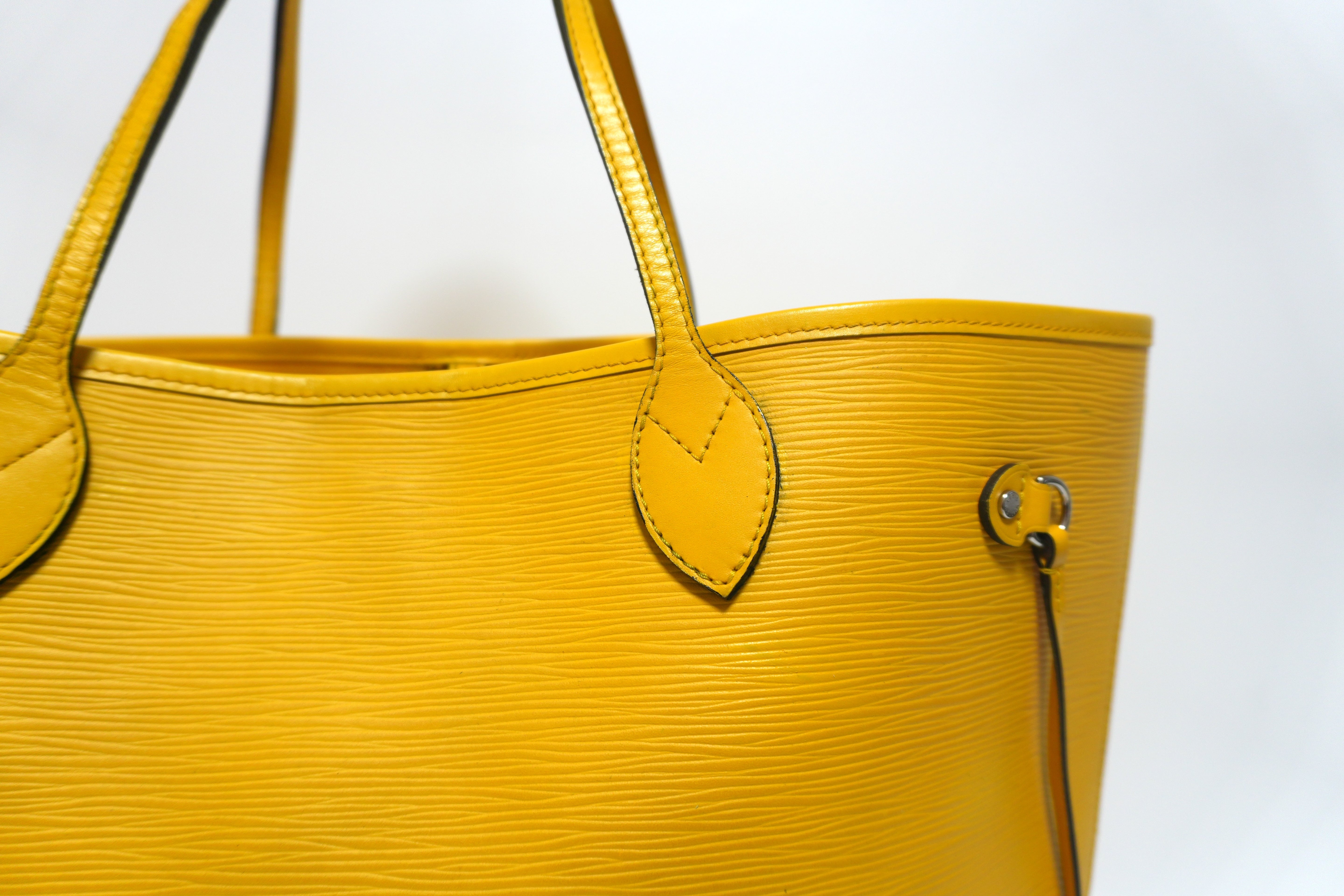 Louis Vuitton Epin Neverfull MM Shoulder Tote Bag Yellow Used
