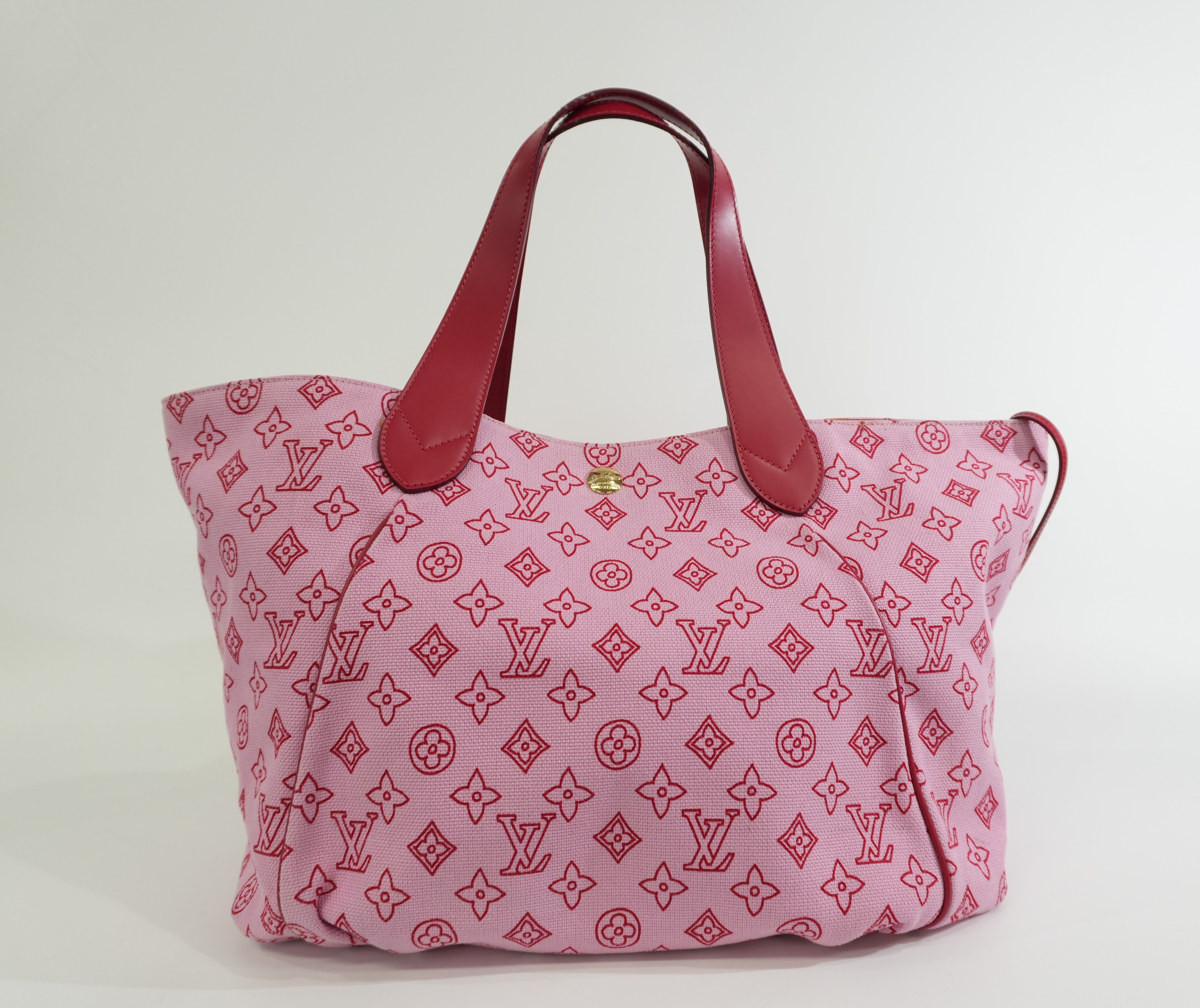 Pre-owned Louis Vuitton Cabas Ipanema GM Tote Bag Pink