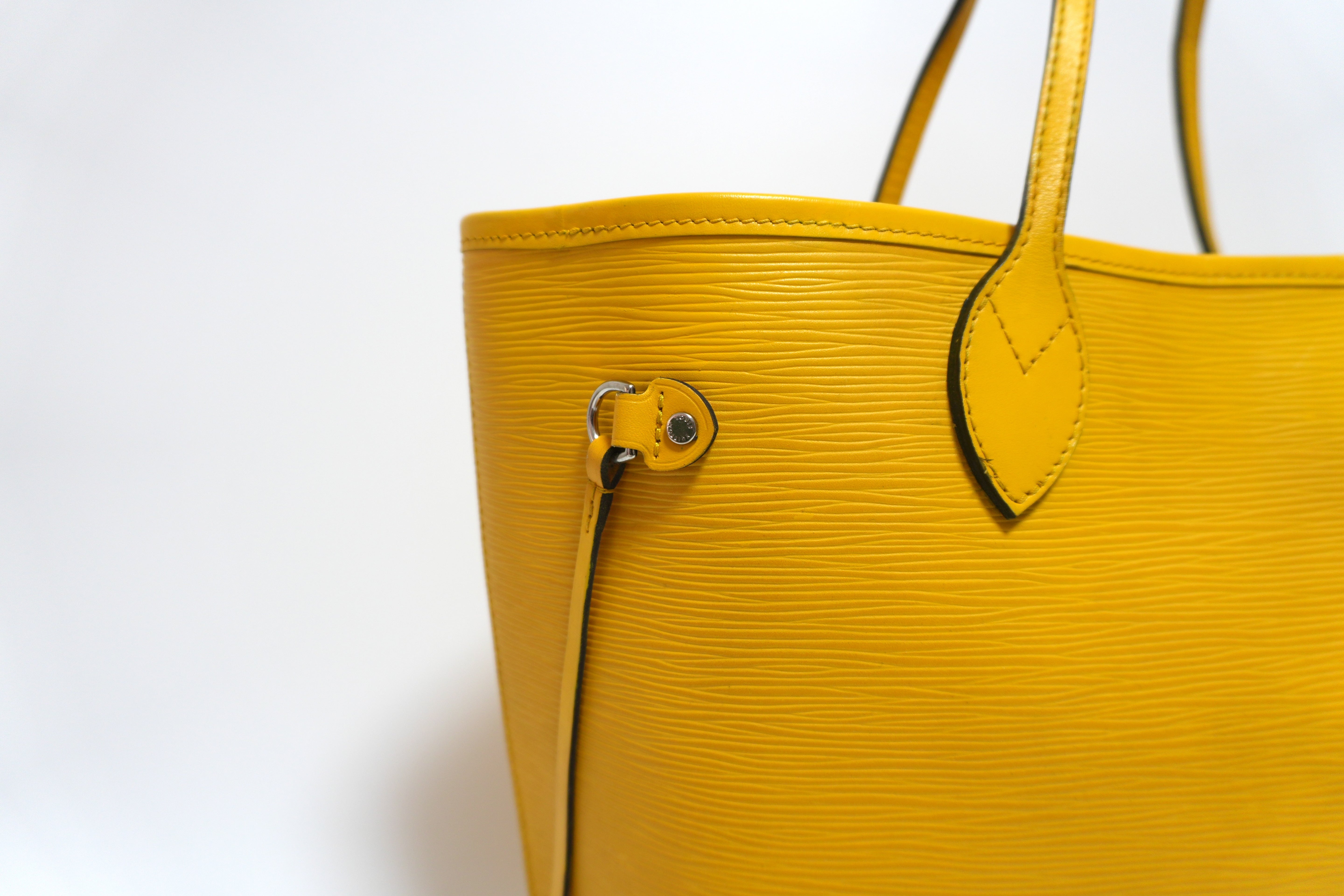 Louis Vuitton Epin Neverfull MM Shoulder Tote Bag Yellow Used
