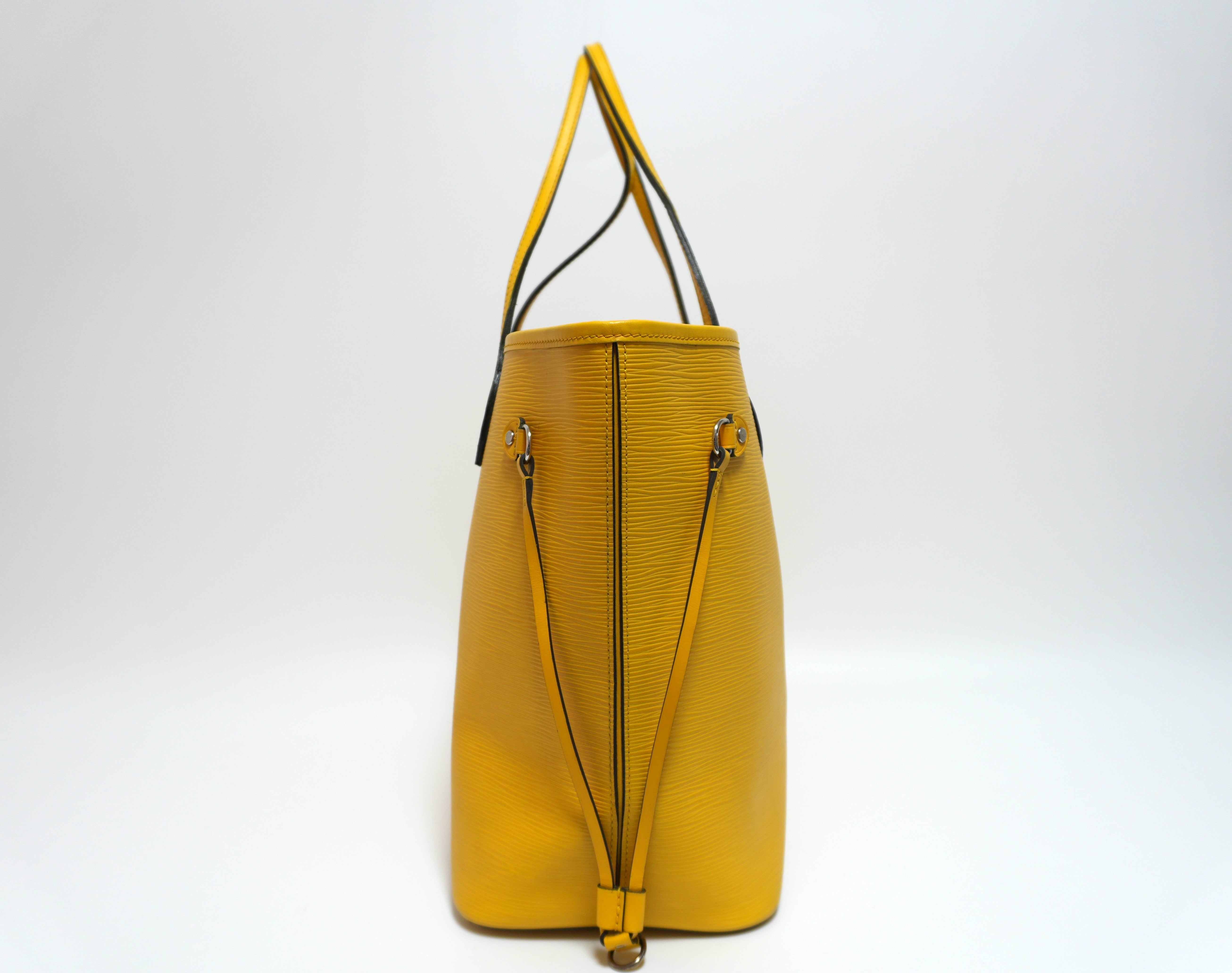 Louis Vuitton Epin Neverfull MM Shoulder Tote Bag Yellow Used