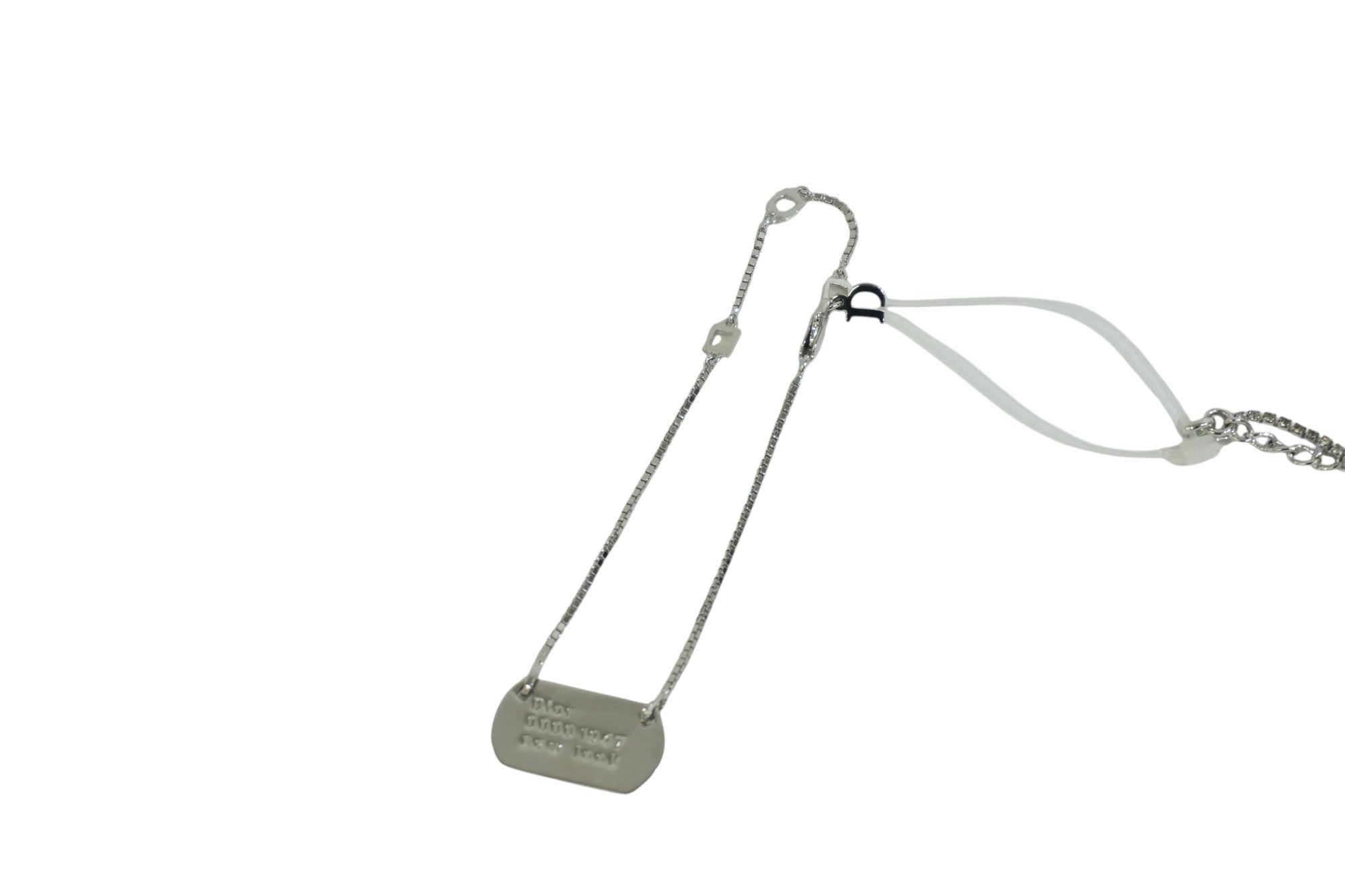 Pre-owned Dior Logo Tag Silver tone Bundle of 2