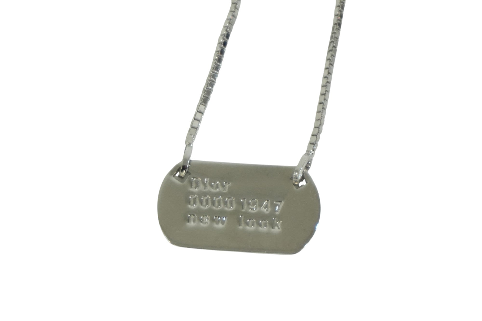 Pre-owned Dior Logo Tag Silver tone Bundle of 2