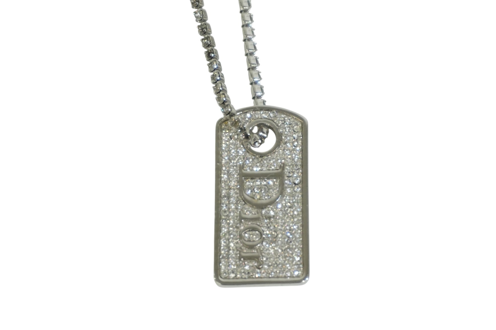 Pre-owned Dior Logo Tag Silver tone Bundle of 2