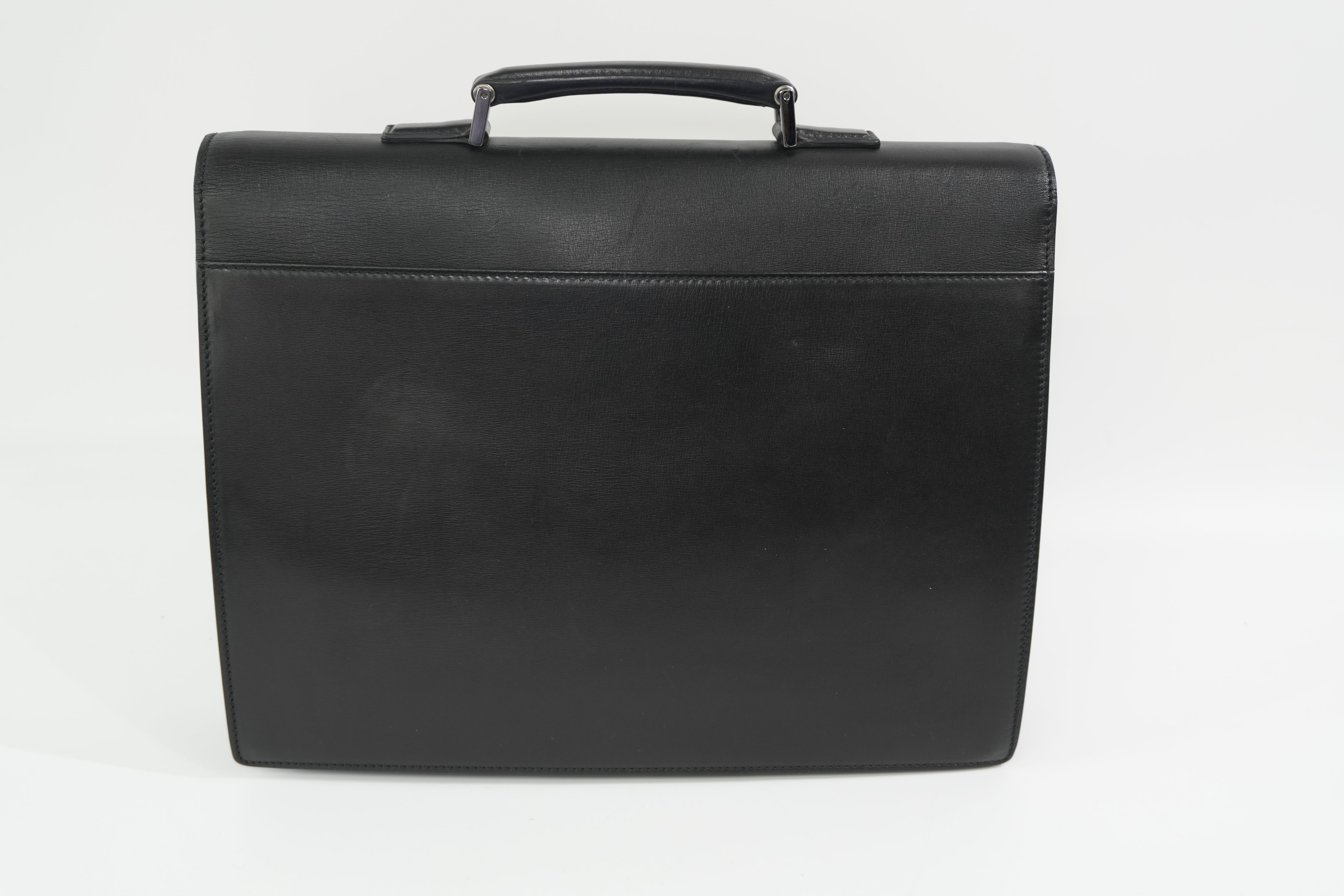 Pre-owned Gucci Combination Lock Briefcase Black