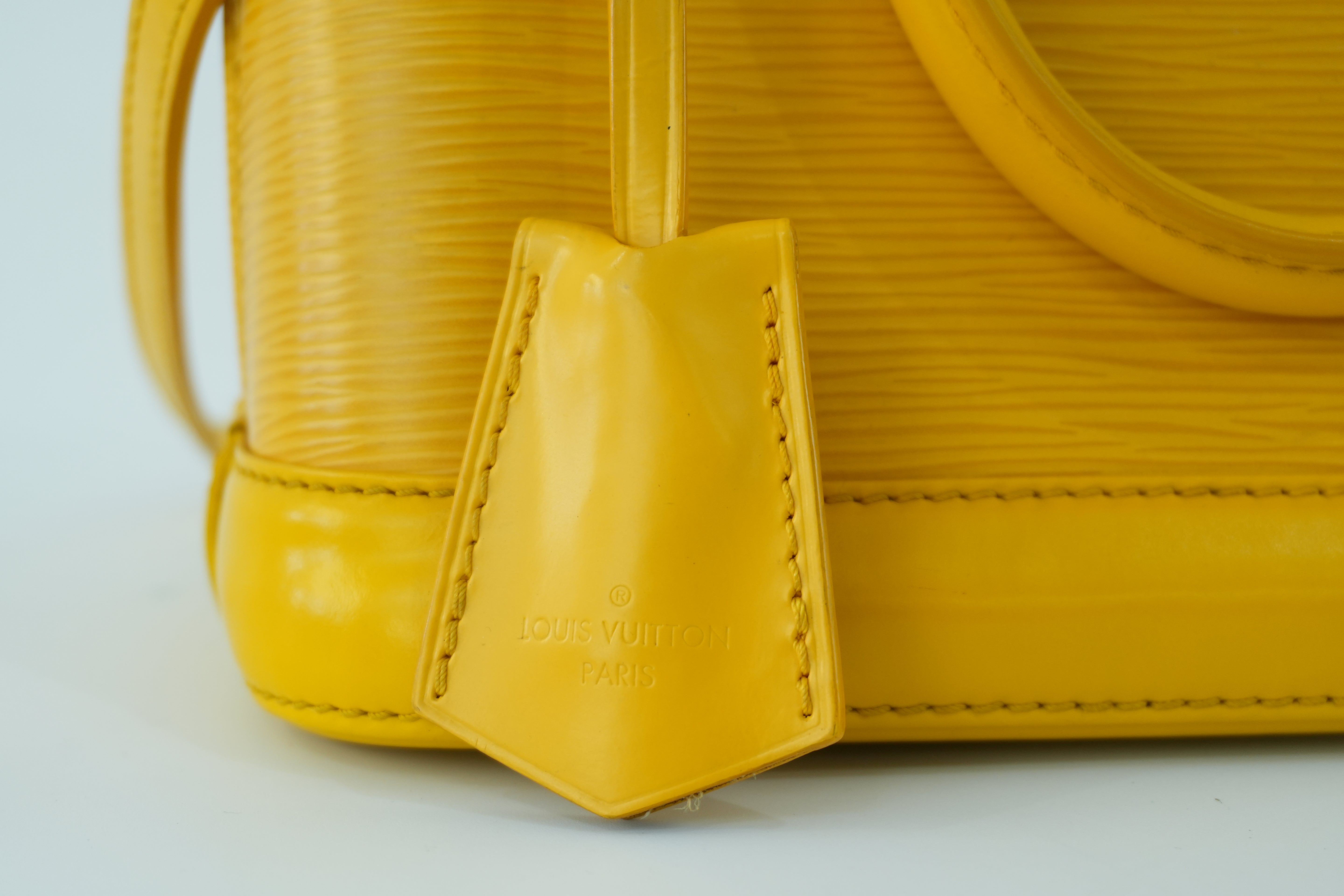 Louis Vuitton Alma Handbag BB Yellow Used