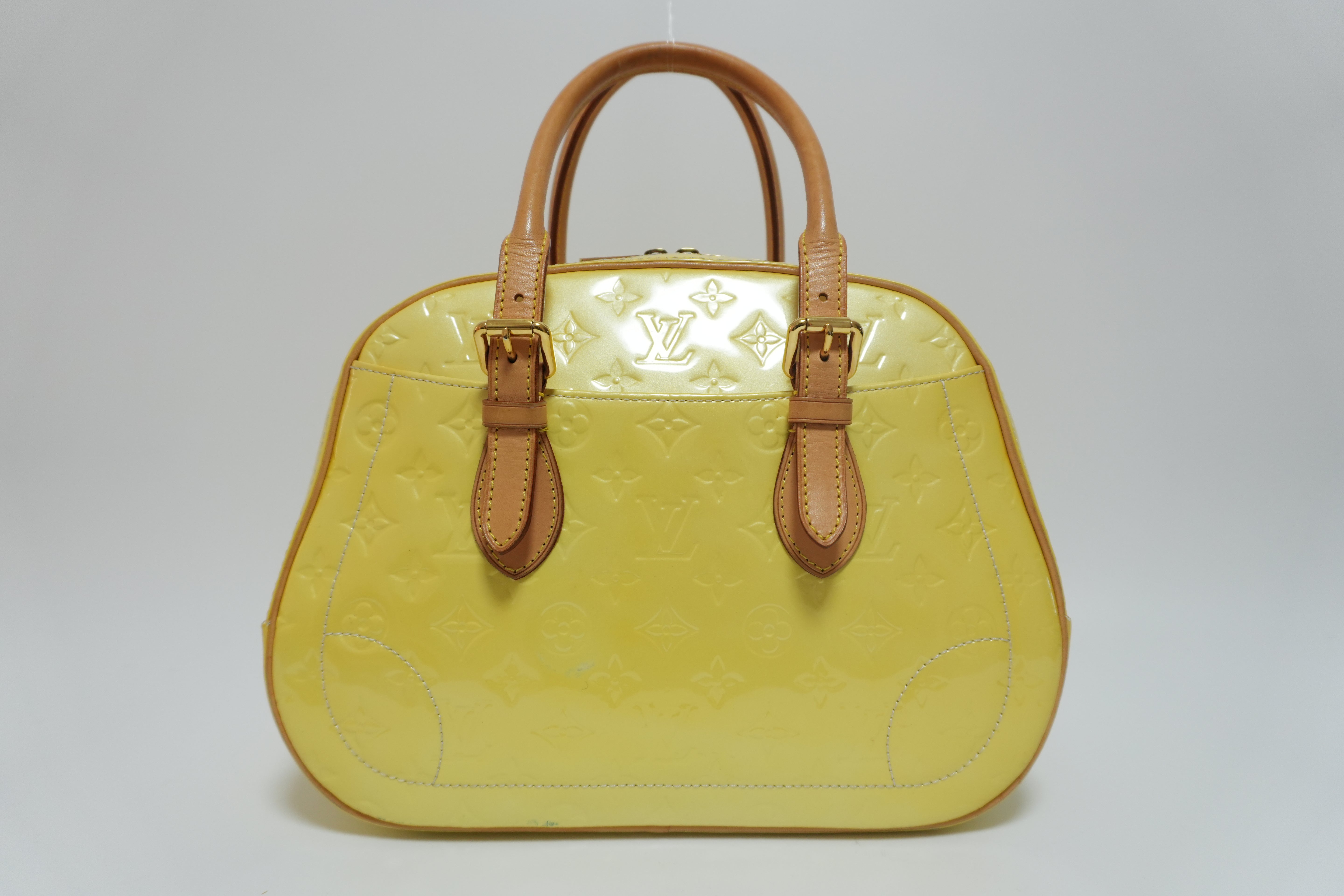 Louis Vuitton Vernis Summit Drive Handbag Yellow Used