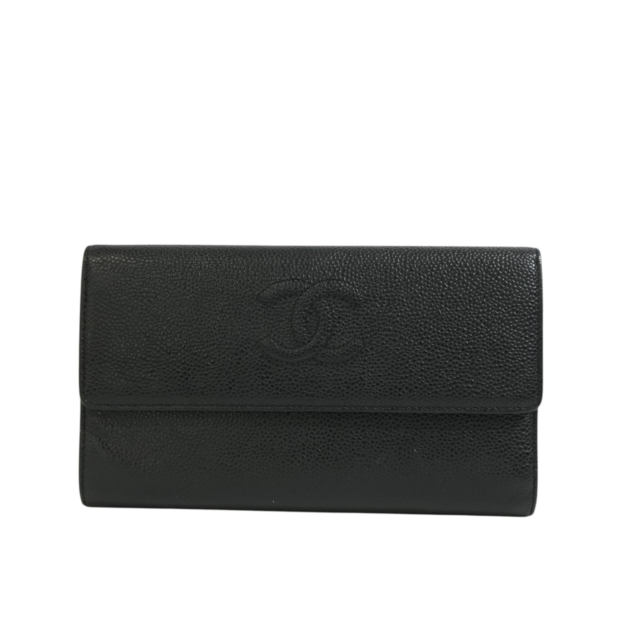 Pre-owned Chanel Caviar Skin Organizer Black