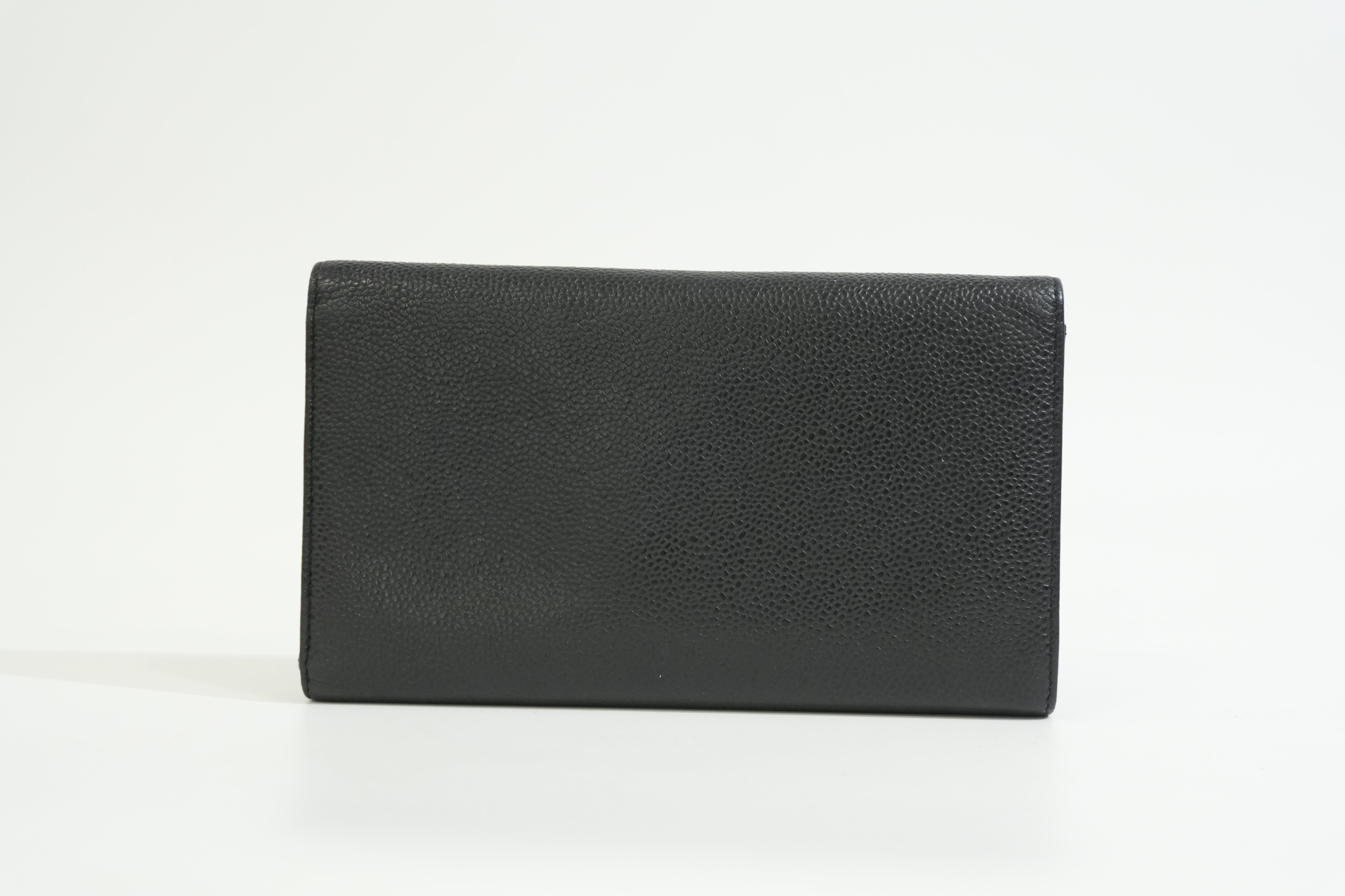 Pre-owned Chanel Caviar Skin Organizer Black