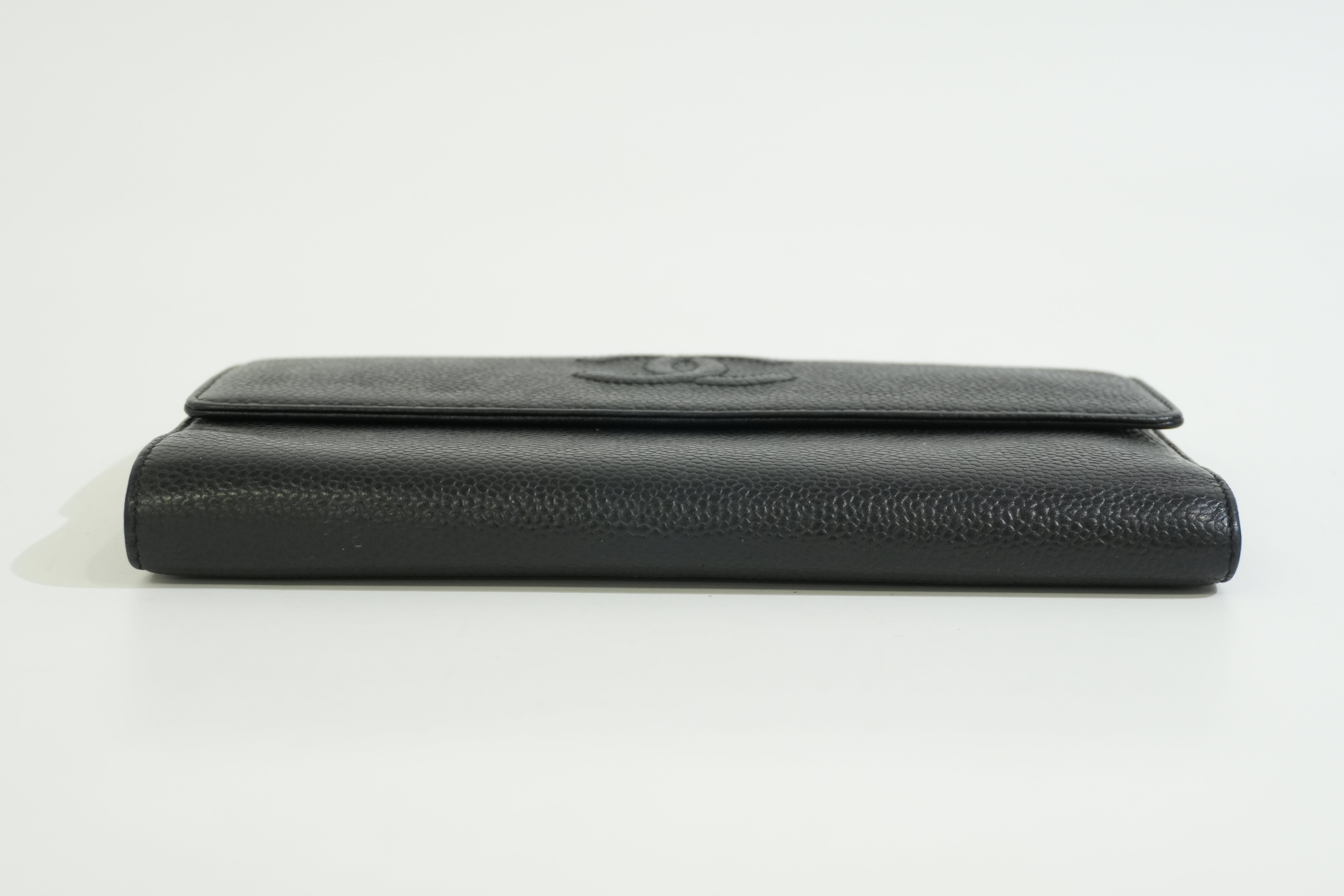 Pre-owned Chanel Caviar Skin Organizer Black