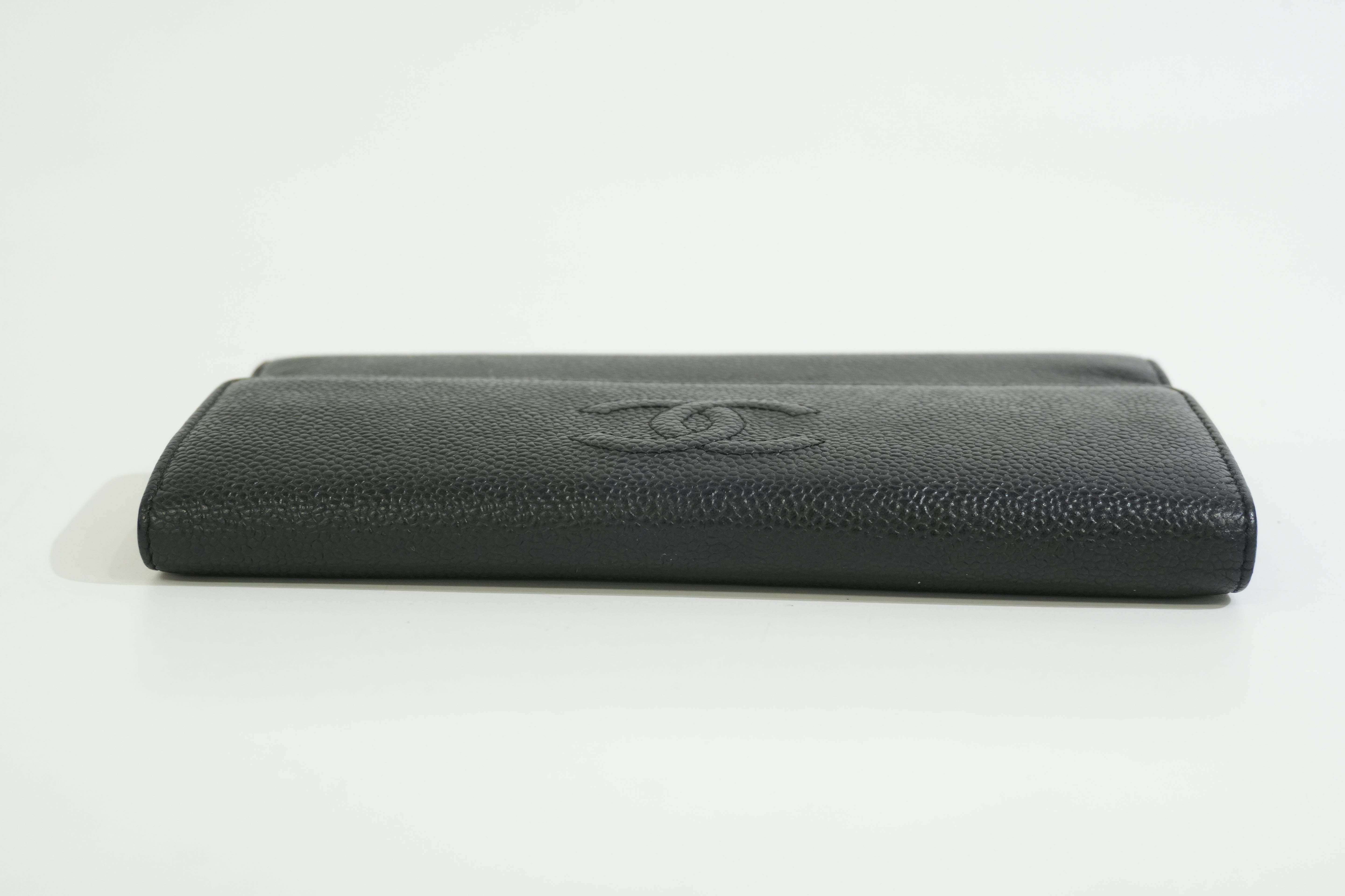 Pre-owned Chanel Caviar Skin Organizer Black