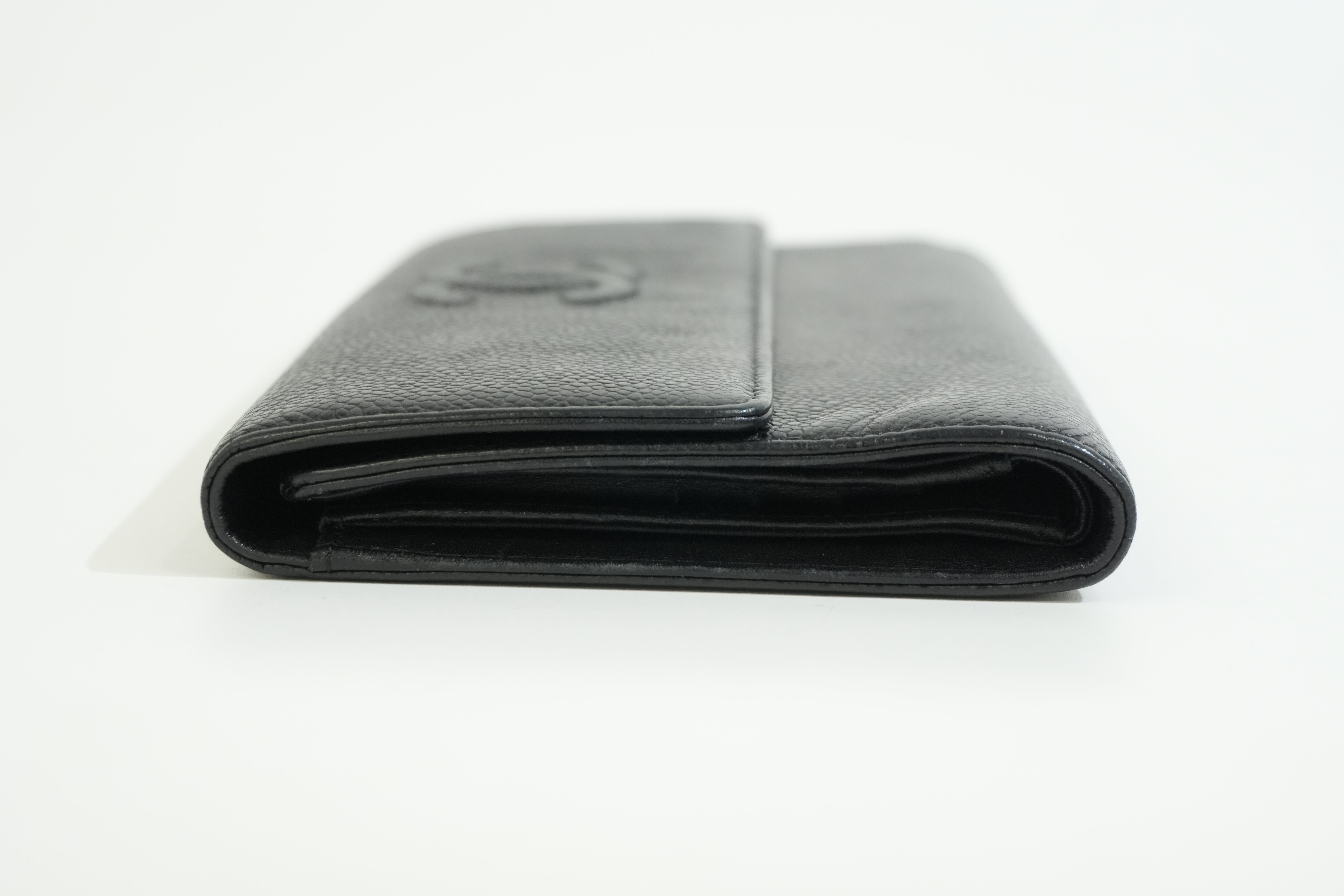 Pre-owned Chanel Caviar Skin Organizer Black