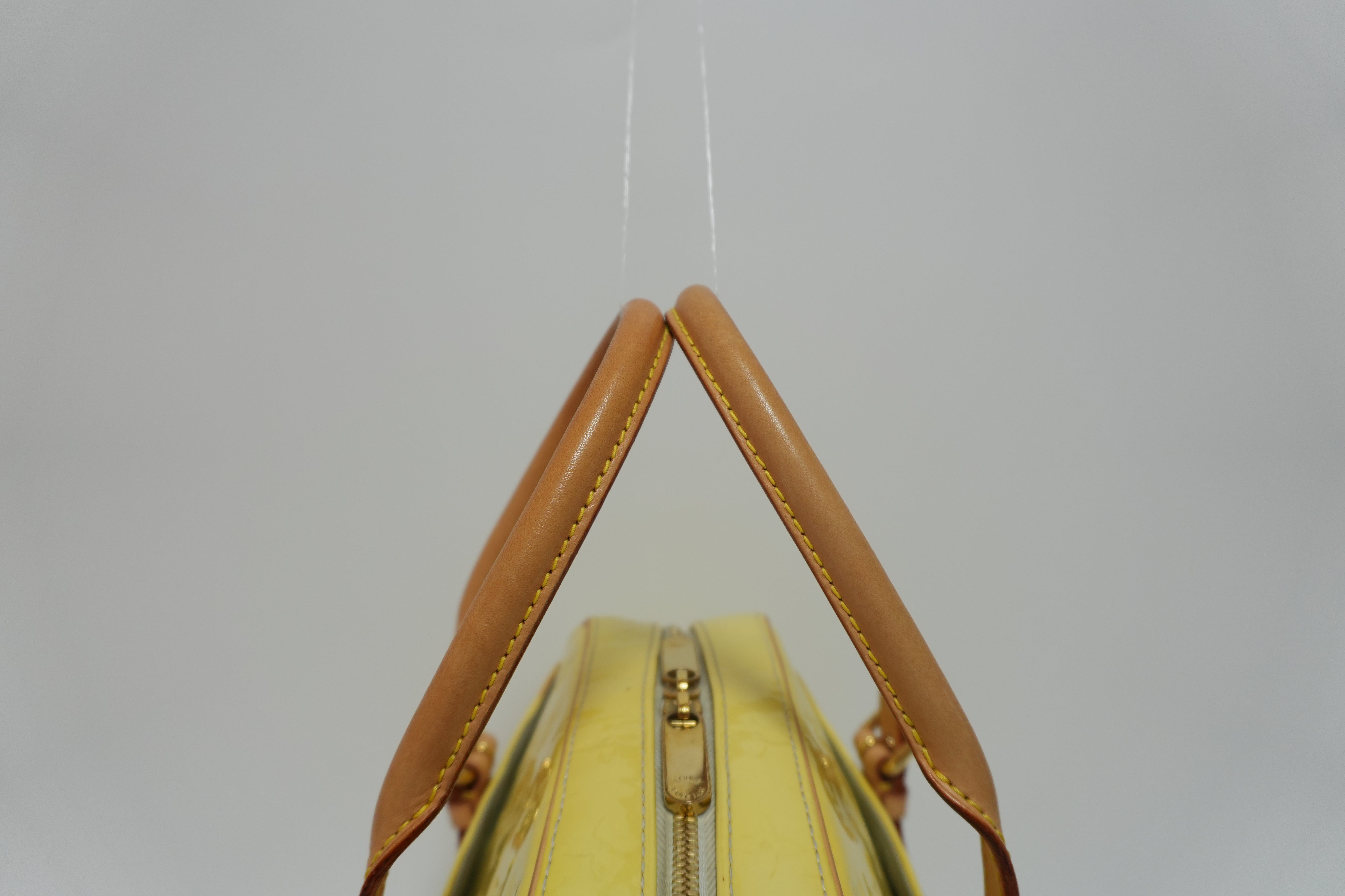 Louis Vuitton Vernis Summit Drive Handbag Yellow Used