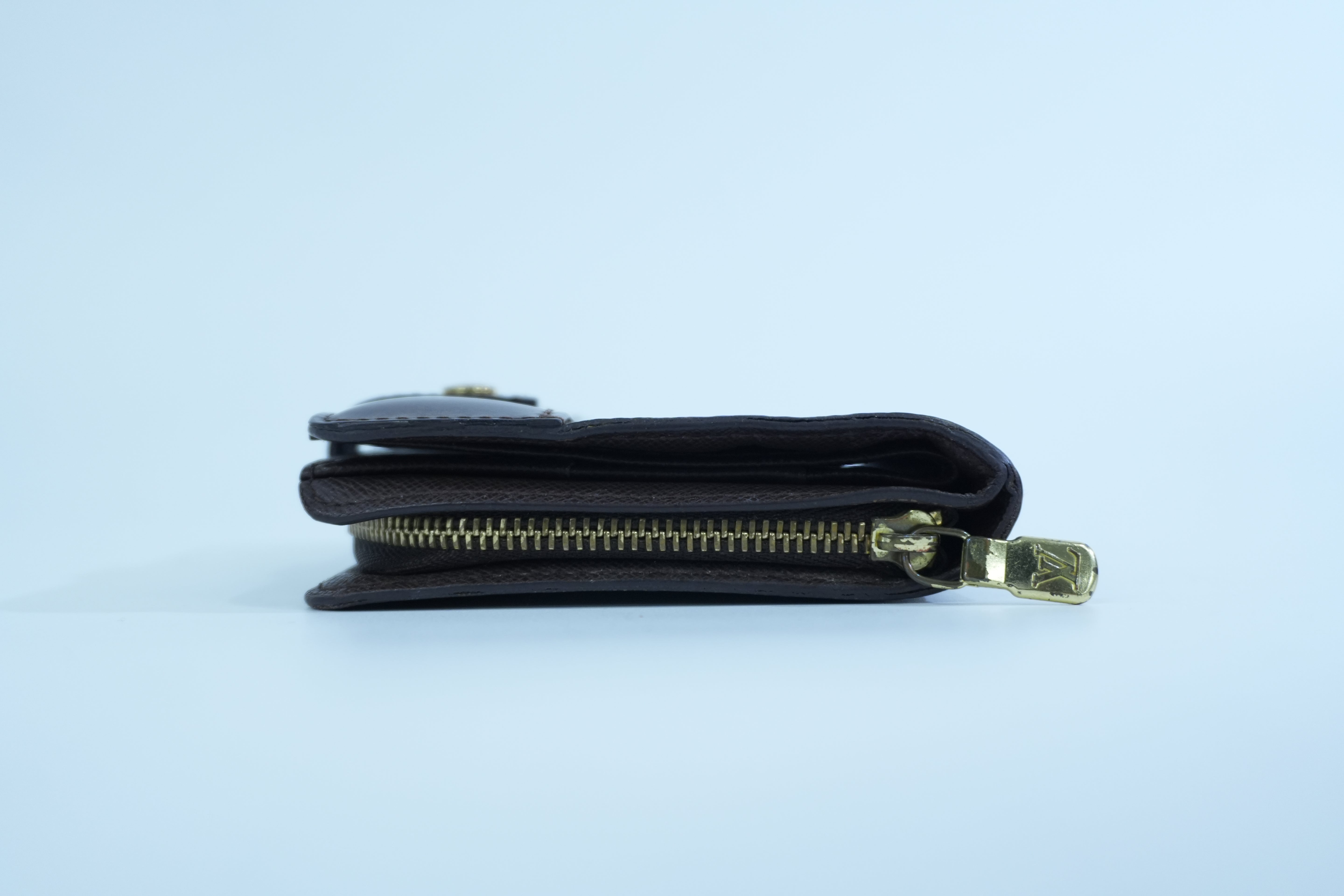 Pre-owned Louis Vuitton Damier Ebene Compact Wallet